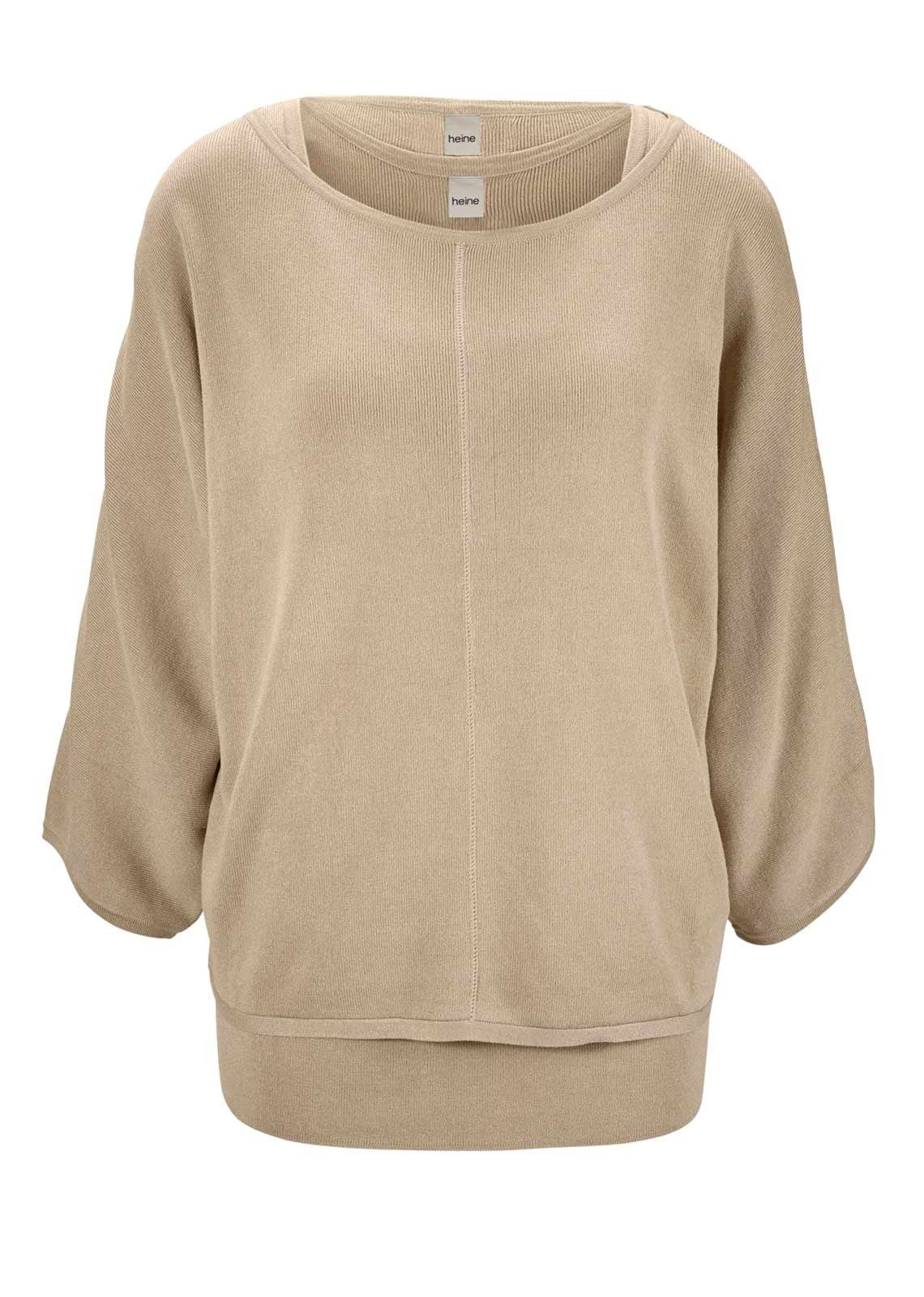 heine Troyer Heine Damen Pullover + Top, sand günstig online kaufen