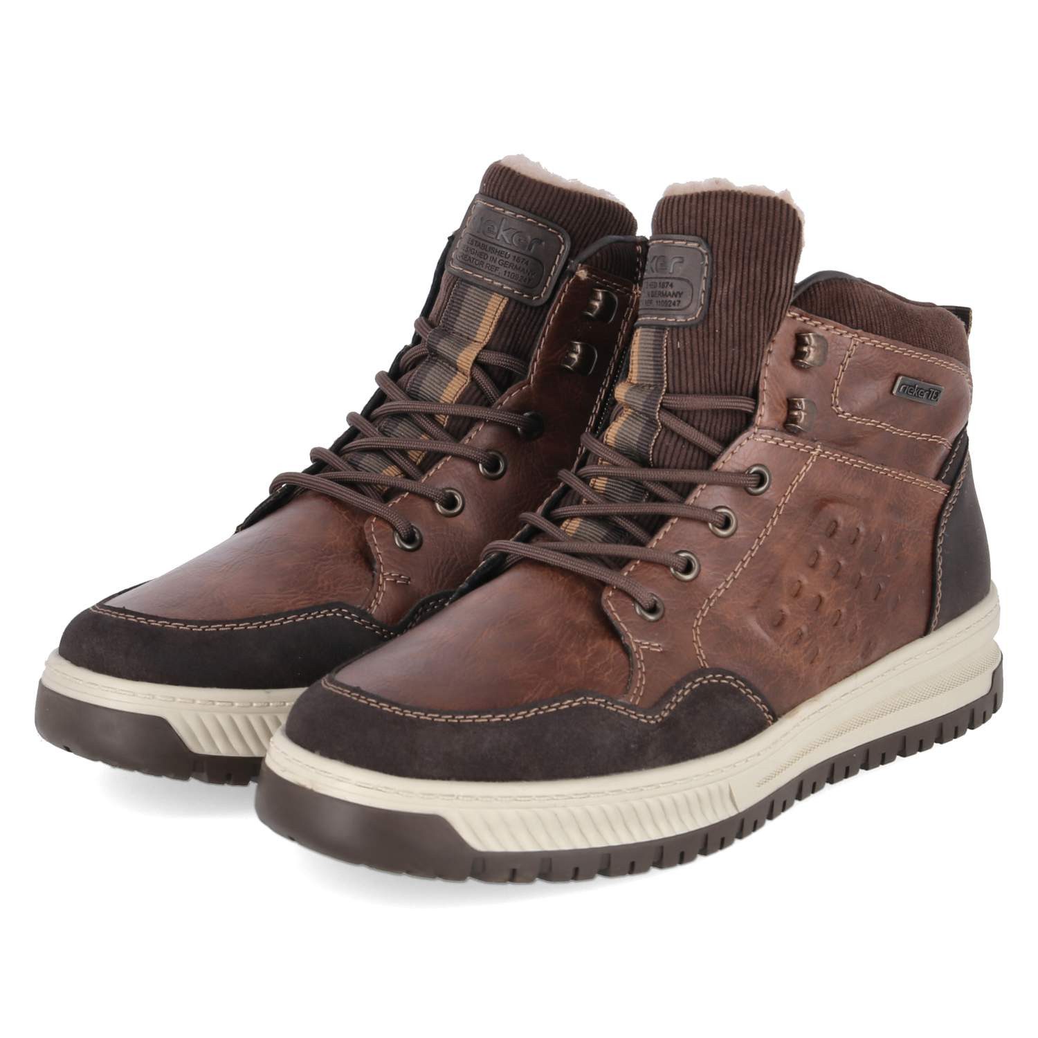 Rieker Rieker 38504-25 Herren Textil & Synthetik brown Schnürstiefel