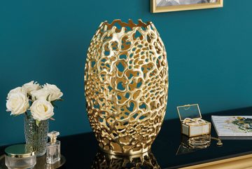 riess-ambiente Dekovase ABSTRACT LEAF 40cm gold (Einzelartikel, 1 St), Wohnzimmer · Handmade · Metall · Gold-Design · Schlafzimmer