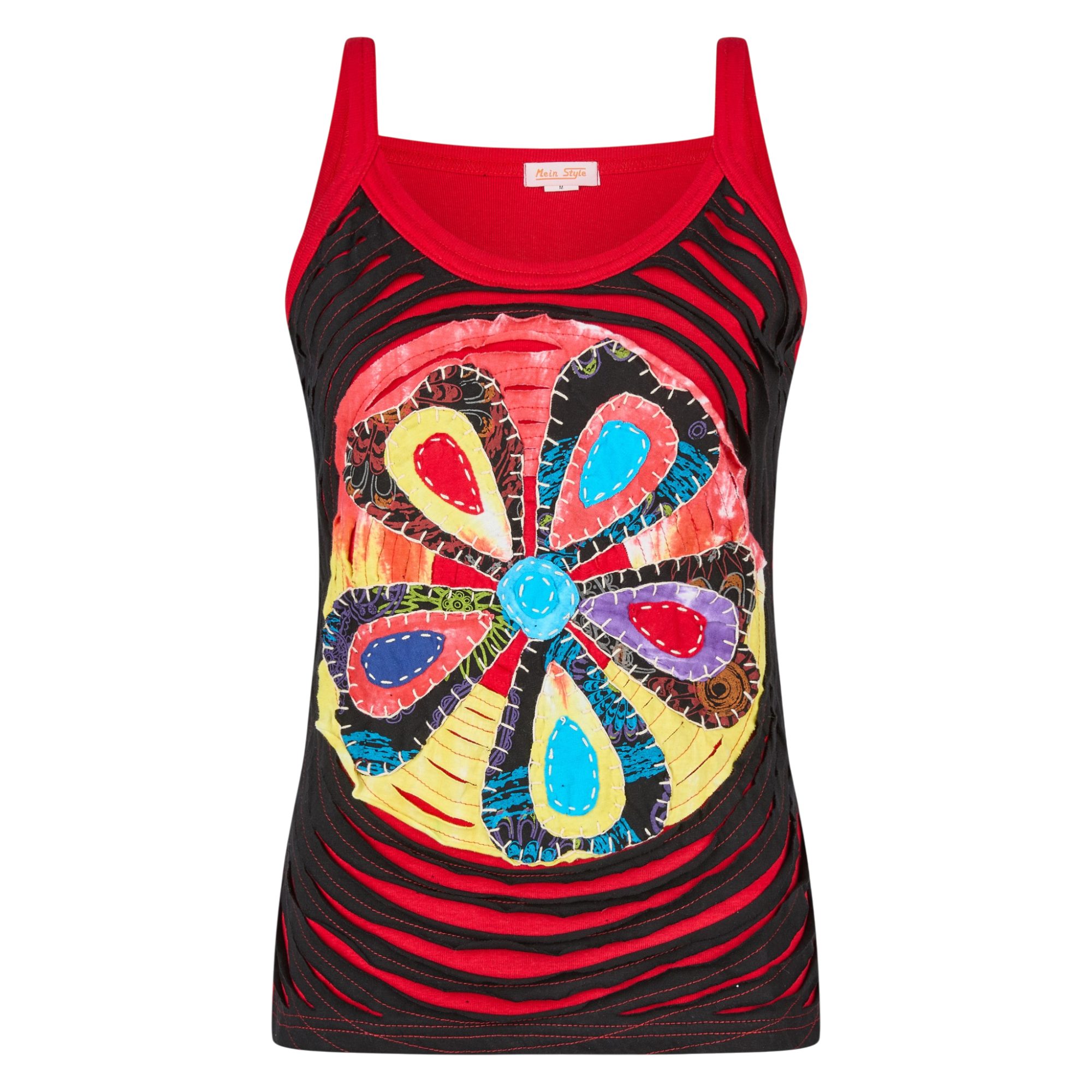 THC Natural Line Tanktop Baumwoll Hippie Mandala Tanktop mit Cutwork (1 Stück, 1-tlg., 1 Stück) mit Cutwork
