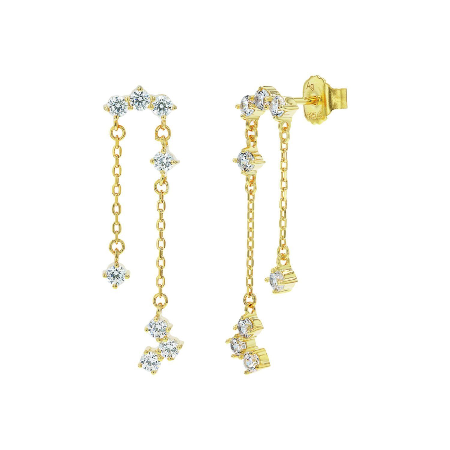 Noelani Paar Ohrhänger Noelani Ohrhänger für Damen, Silber 925, Zirkonia (Ohrhänger, 4-tlg)