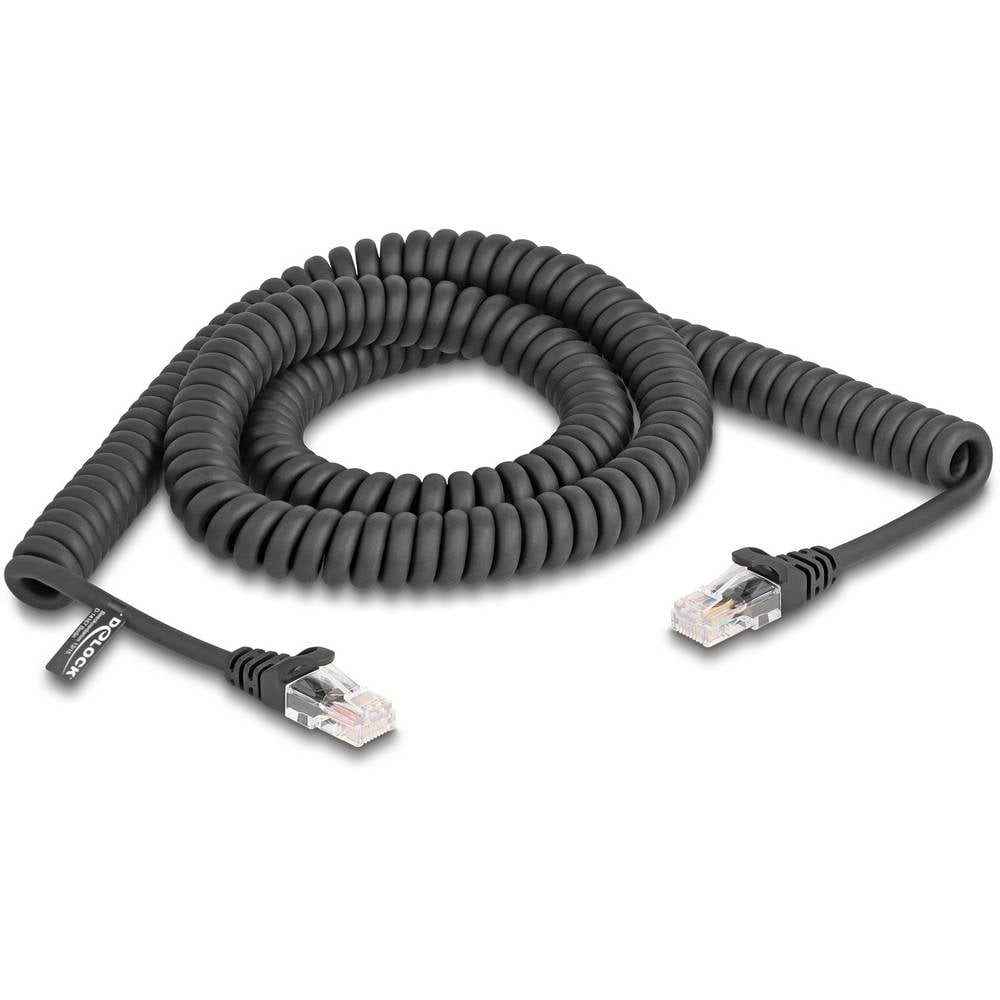 Delock 87994 RJ45 Patchkabel CAT 5e 3.00 m Schwarz 1 St. LAN-Kabel