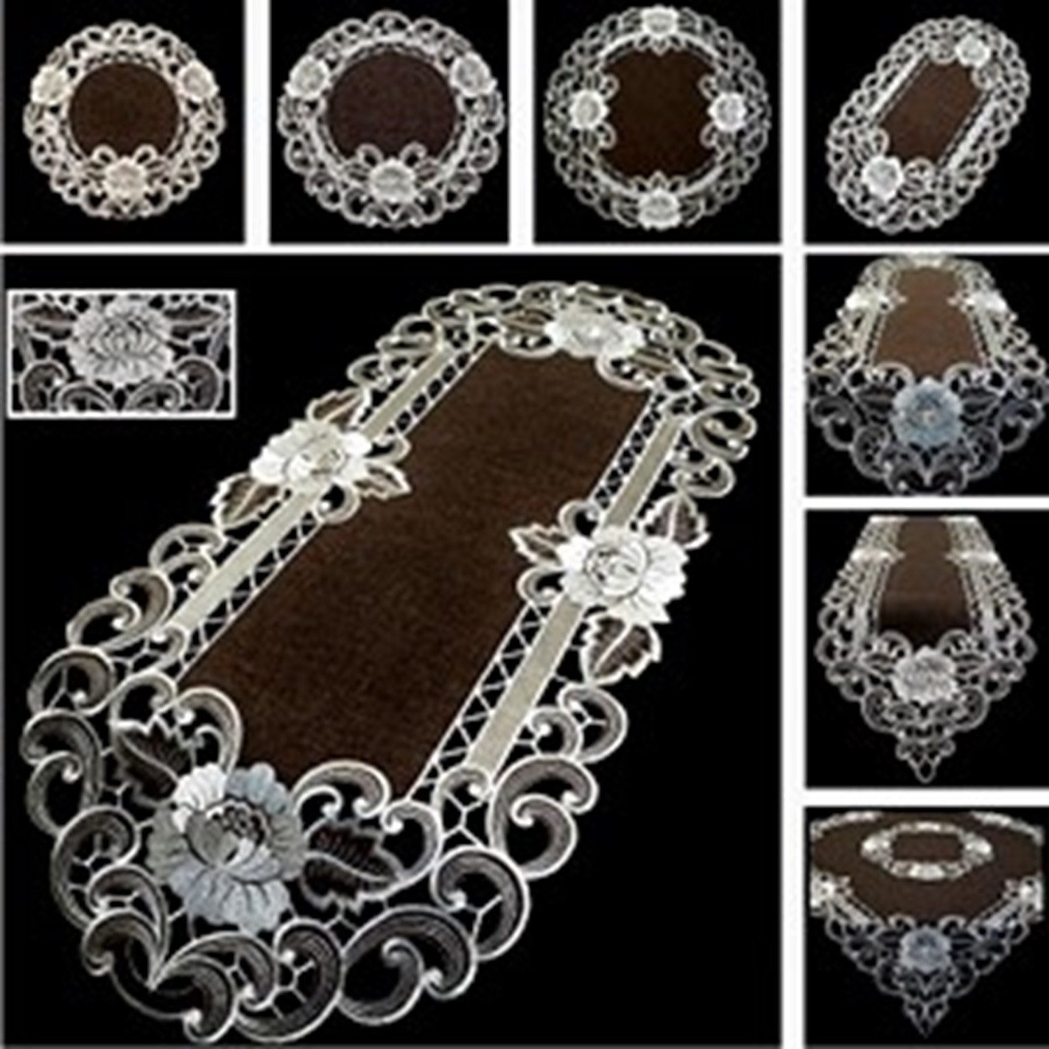 Brilliant Tischdecke Bestickt / Versch. Größen / Tischdecke / RZ-H-8810-KF, günstig online kaufen