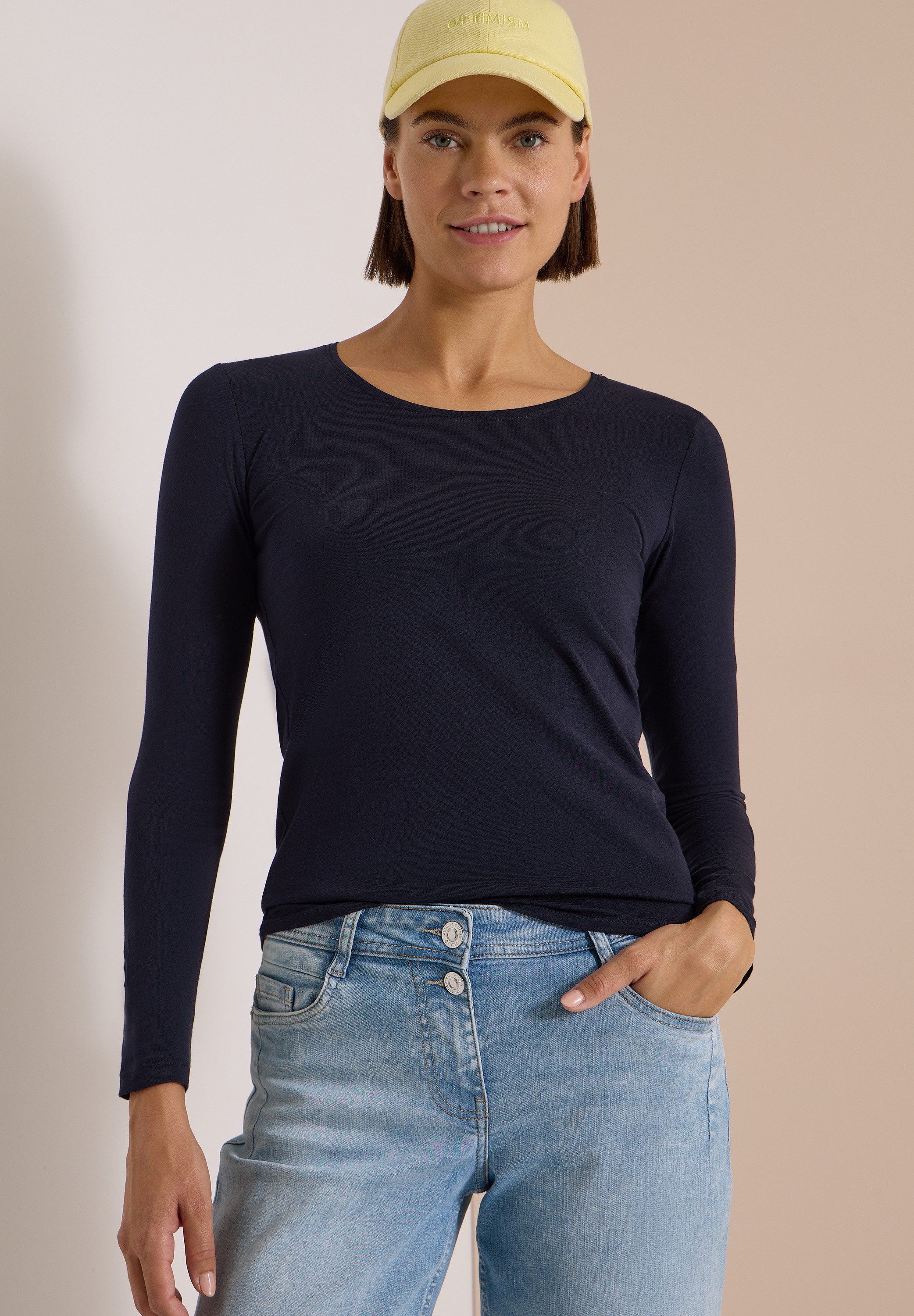 CECIL Langarmshirt aus reiner Baumwolle