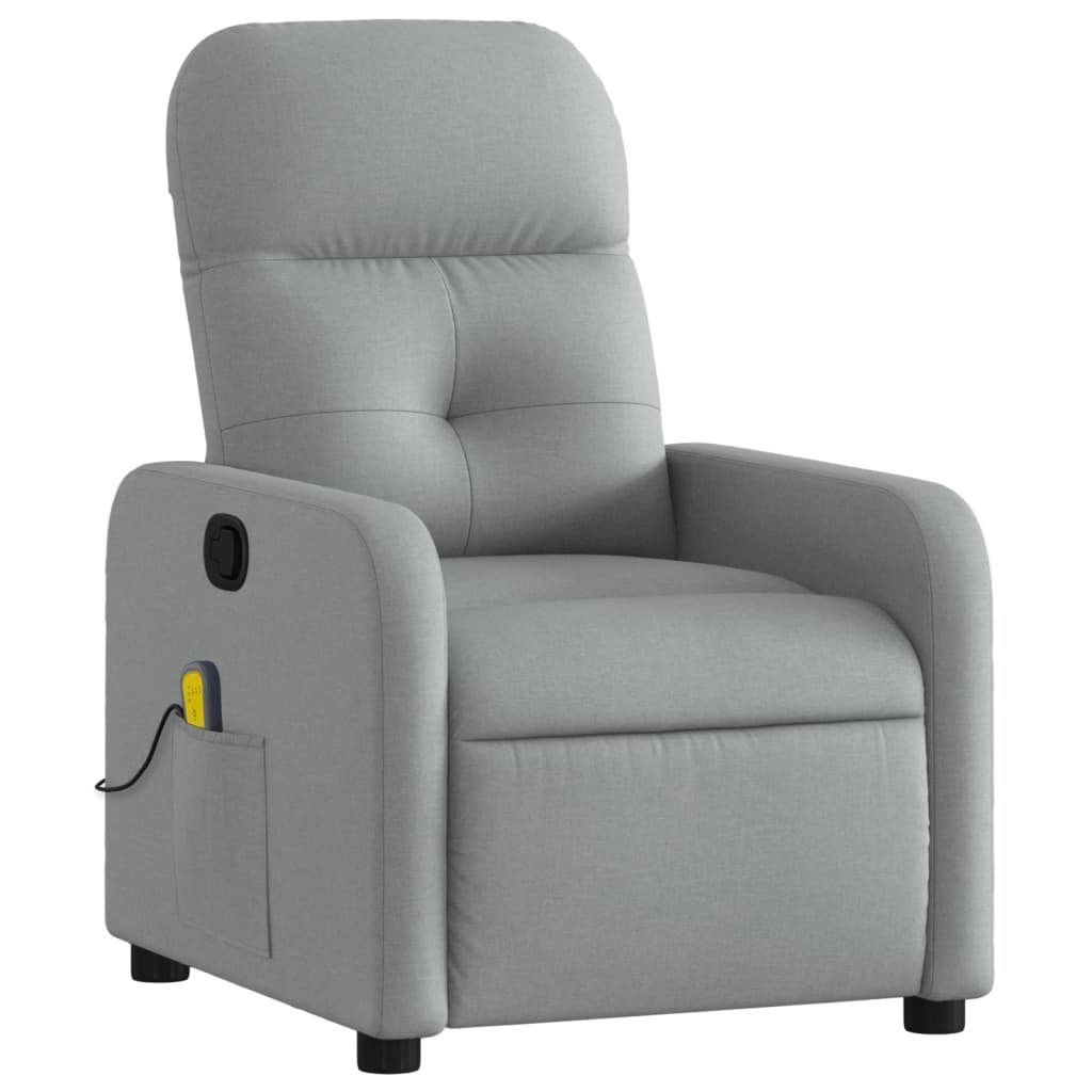 vidaXL Sessel Massagesessel Hellgrau Stoff (1-St) günstig online kaufen