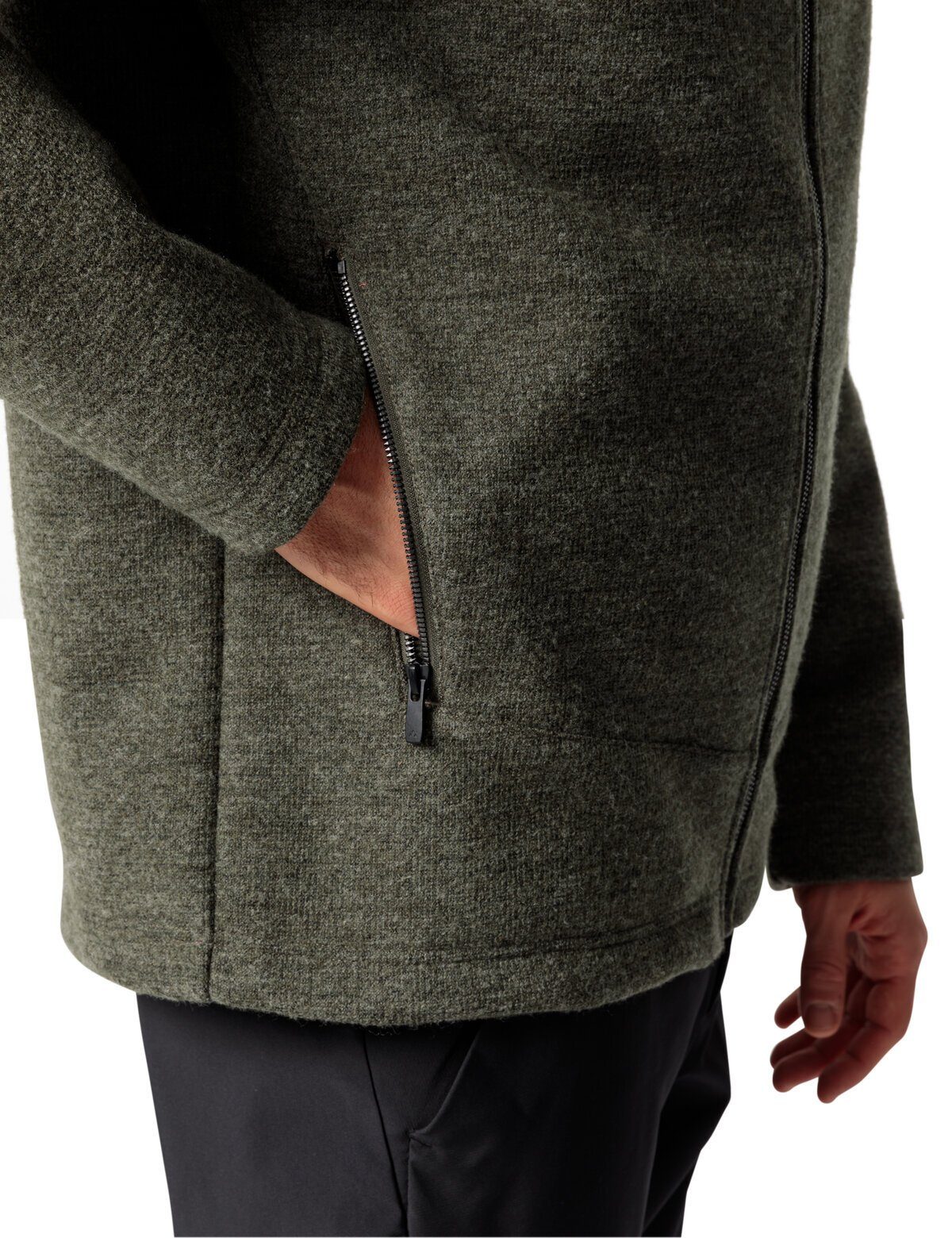 VAUDE Outdoorjacke Men's Tinshan Hoody Jacket kompensiert (1-St) khaki Klimaneutral