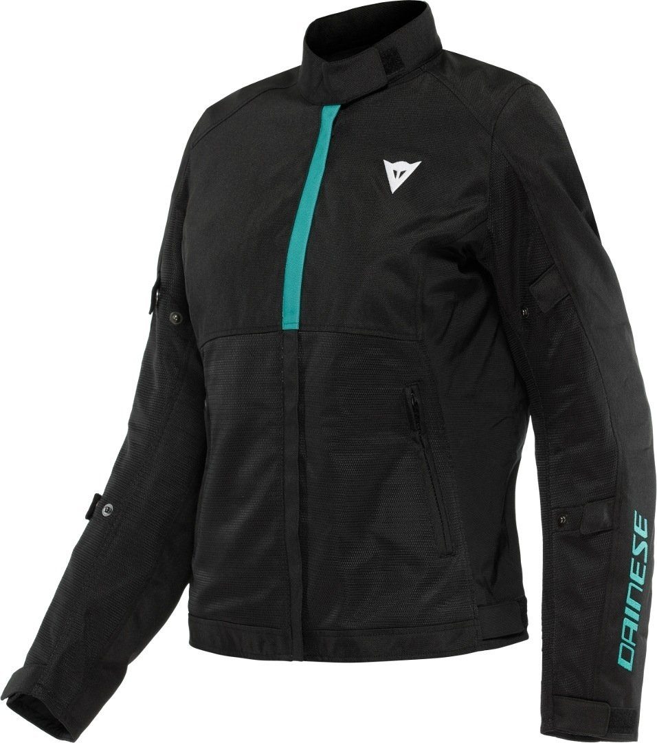 Dainese Motorradjacke Risoluta Air Tex Damen Motorrad Textiljacke Black/Cyan