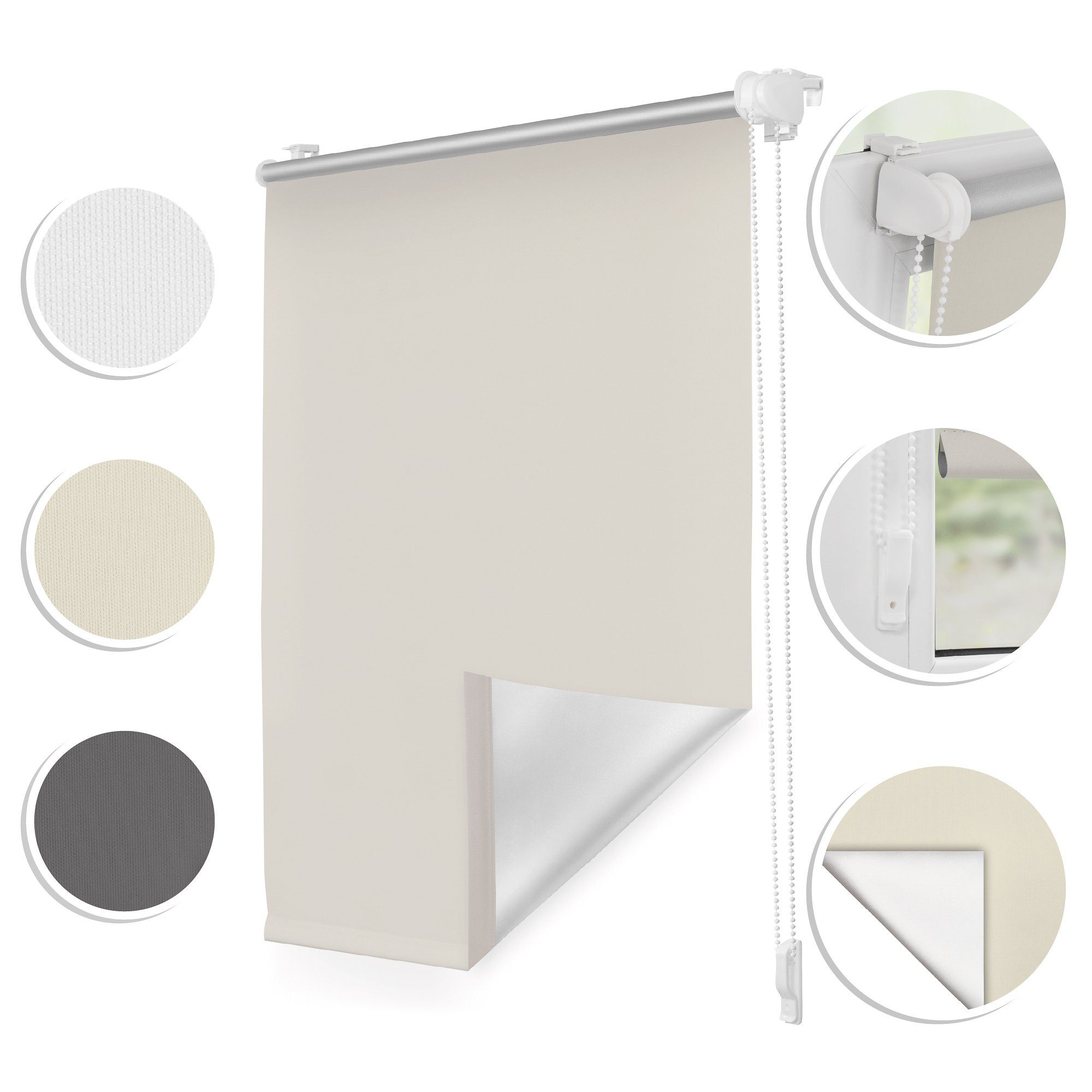 Rollo Thermo-Rollo, Roomy, verdunkelnd, Klemmbar, Anschraubbar, günstig online kaufen