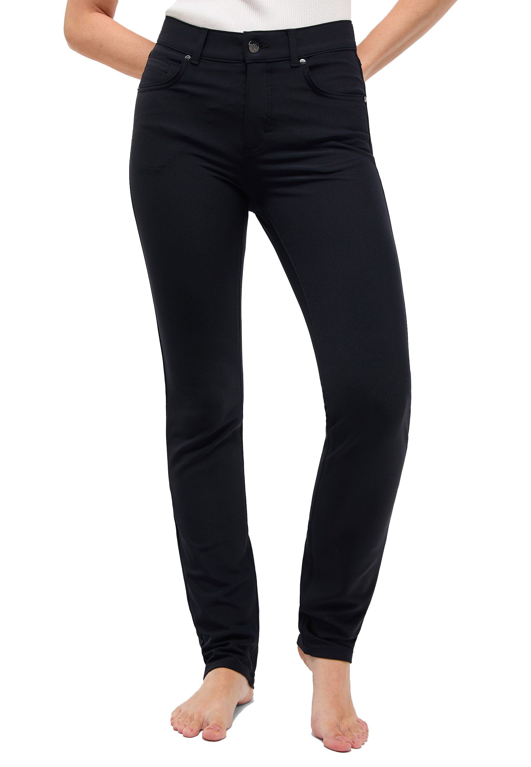 ANGELS Stoffhose Angels Damen Hose 5 Pocket Style - schwarz (1-tlg) günstig online kaufen