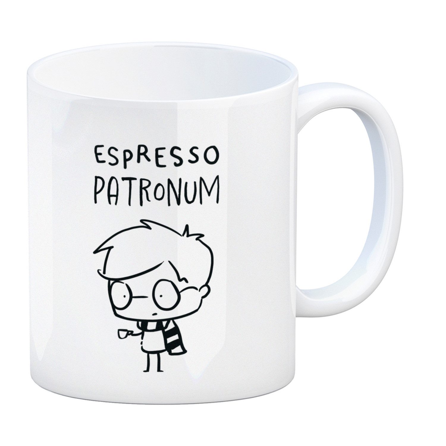 Tasse Zauberer mit Espresso Kaffeebecher mit Spruch Espresso Patronum