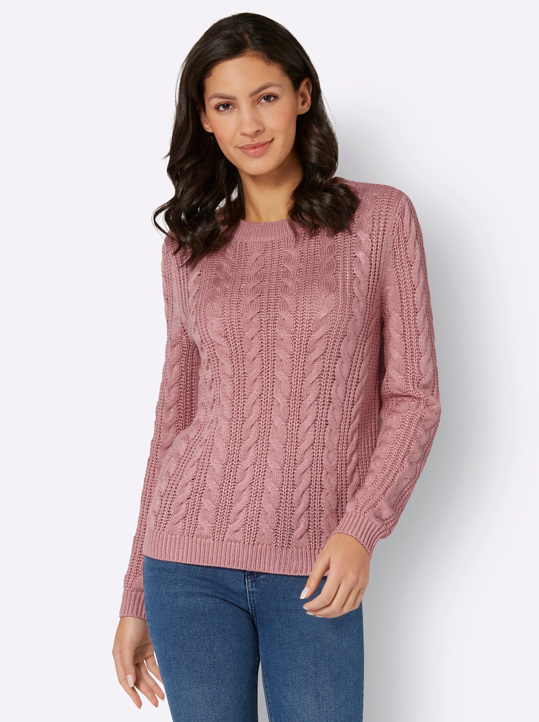 Strickpullover Rundhalspullover