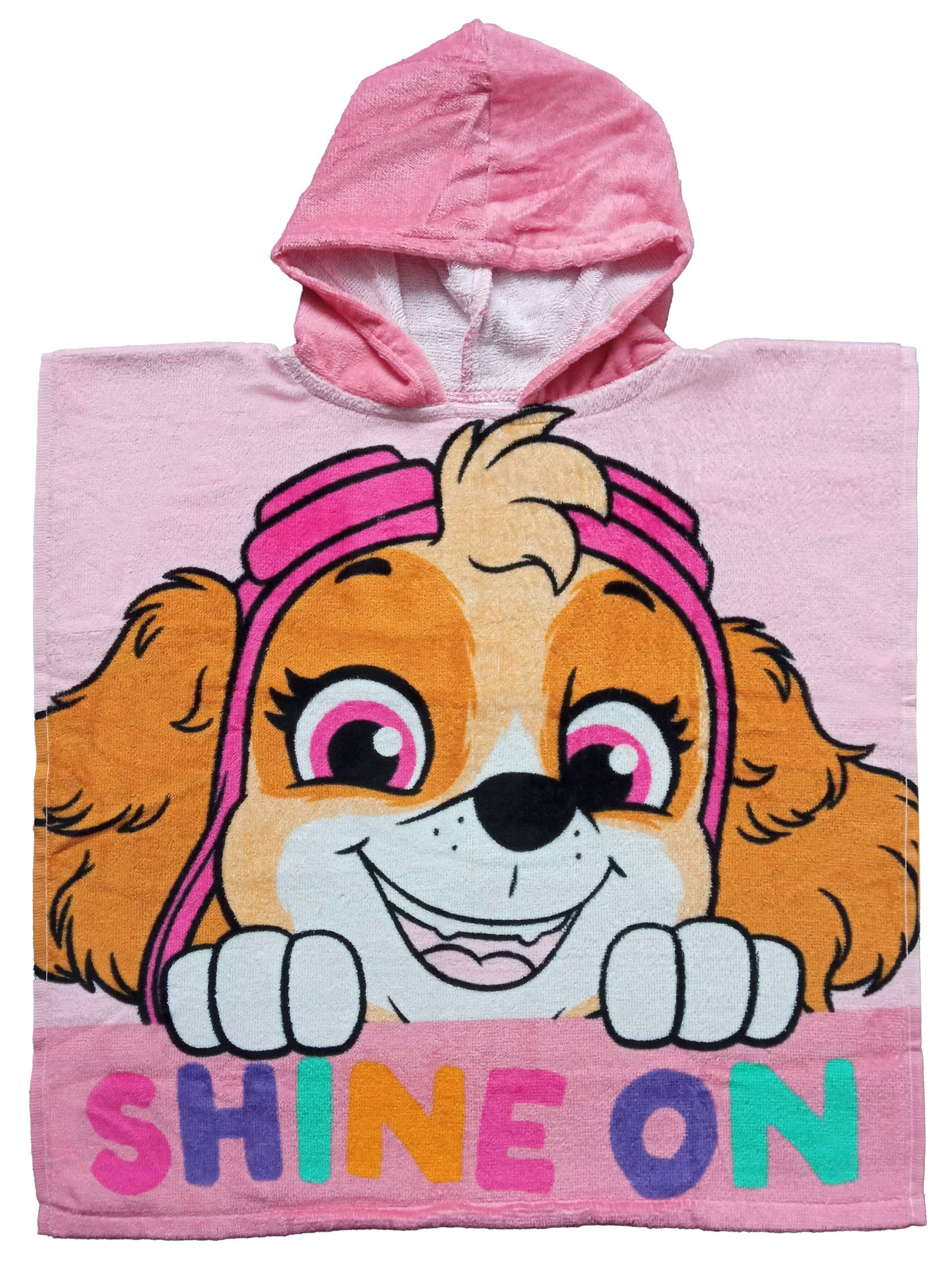 United Labels® Strandtücher Paw Patrol Badeponcho Handtuch Badetuch mit Kapuze 50 x 100 cm
