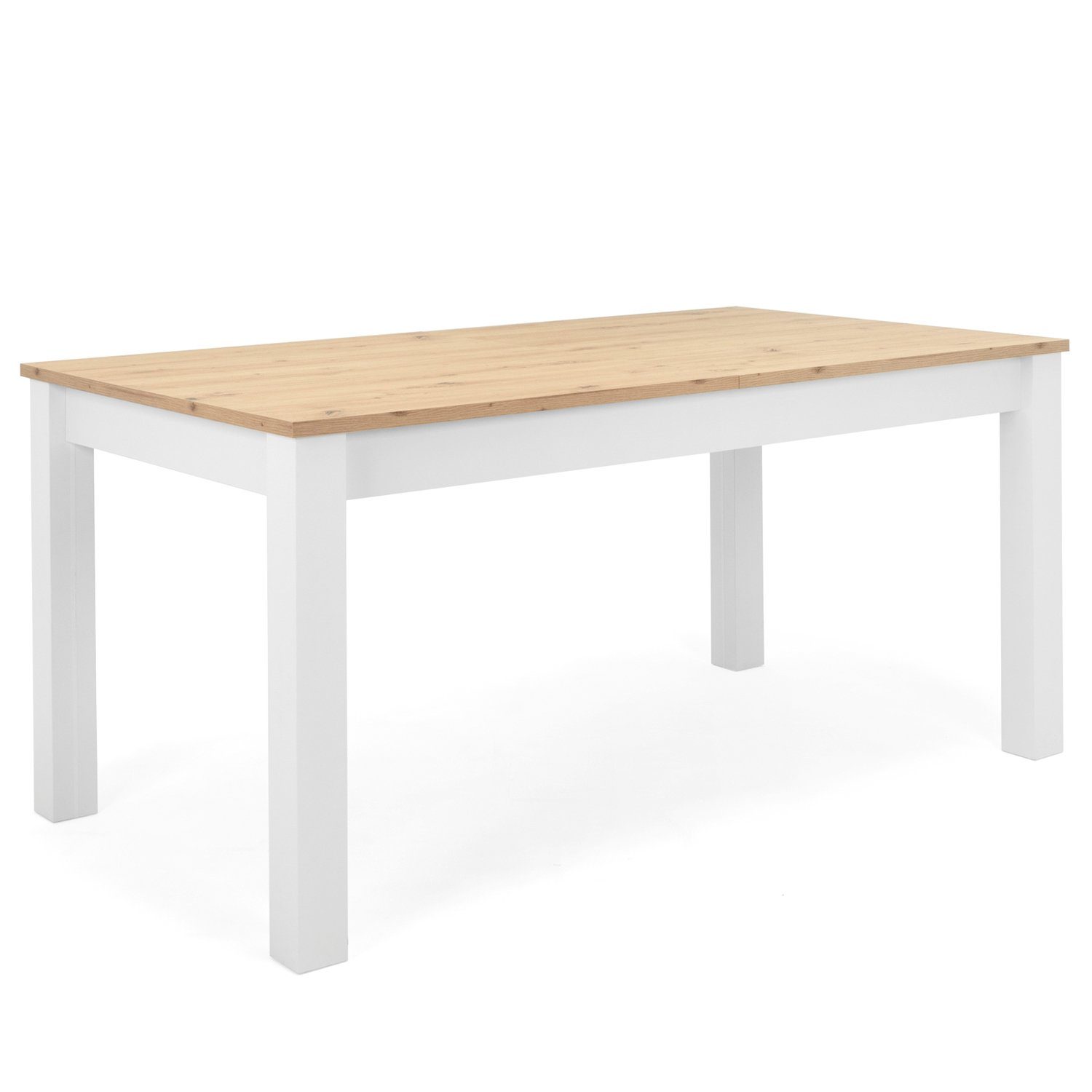 ausziehbar Holztisch, mit Esstisch (Komplett-Set, 5-tlg) Essgruppe Tisch Stühlen Homestyle4u 4