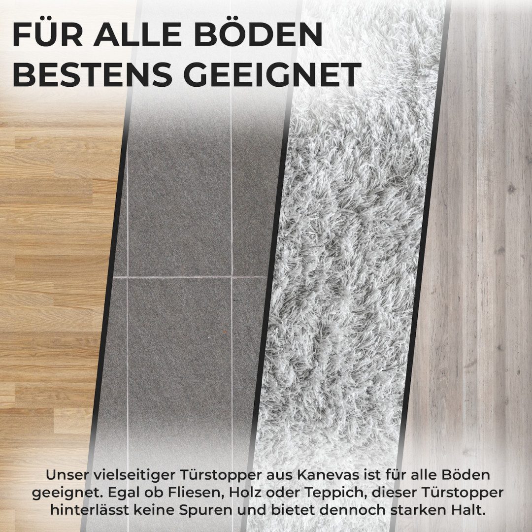 Topanbieter999 Türstopper TA999 Türstopper Variante Cube (1er Set), Denim mit Griff