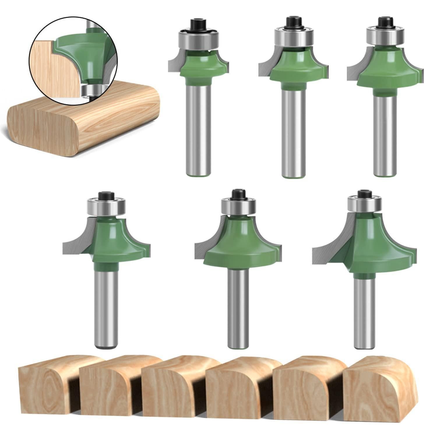 LuxusKollektion Abrundfräser Abrundfräser Oberfräse 8mm Schaft Kugellager Hartmetall 6