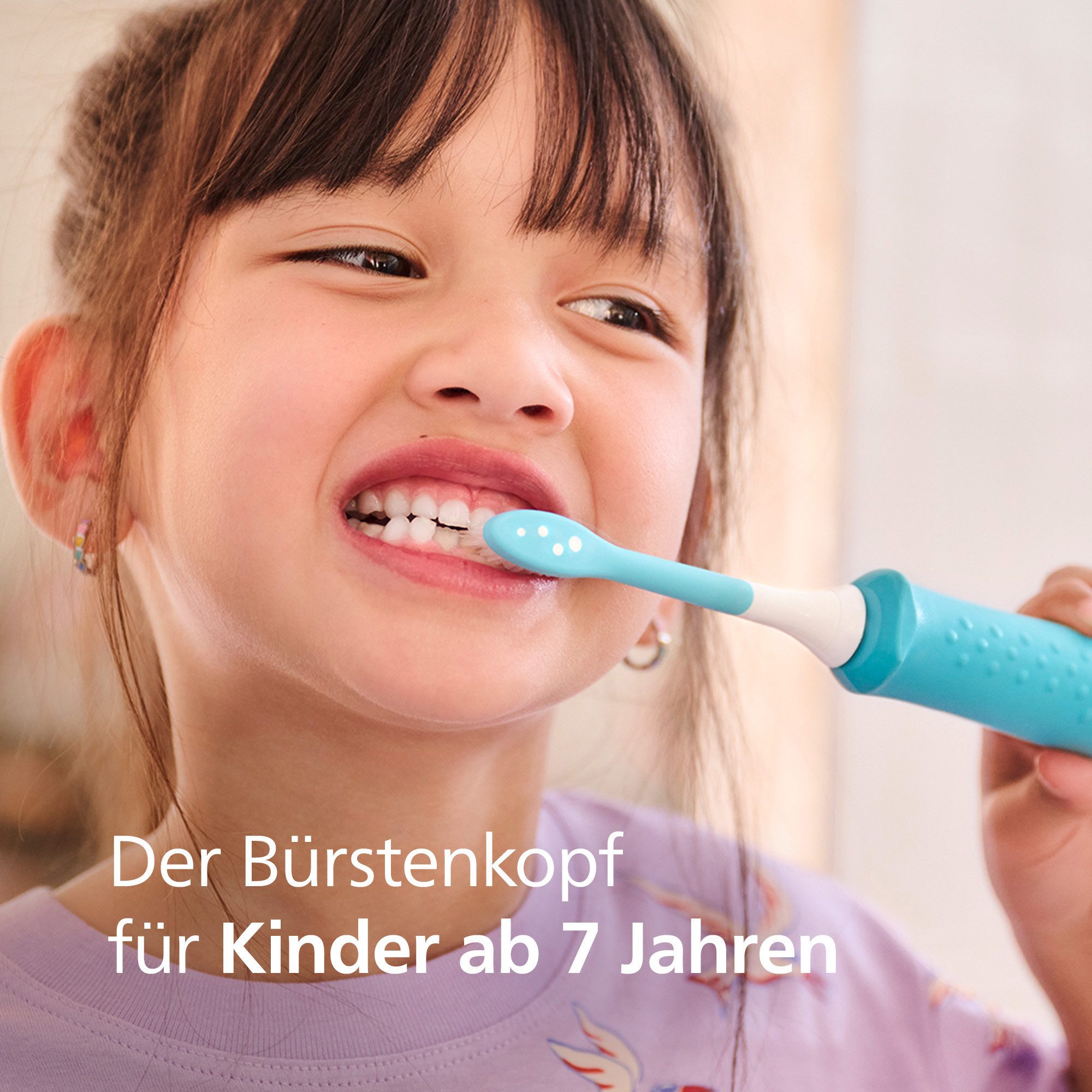 Philips Sonicare Aufsteckbürsten For Kids, für Milchzähne geeignet, ab 7 Jahren, für jedes Sonicare Handstück