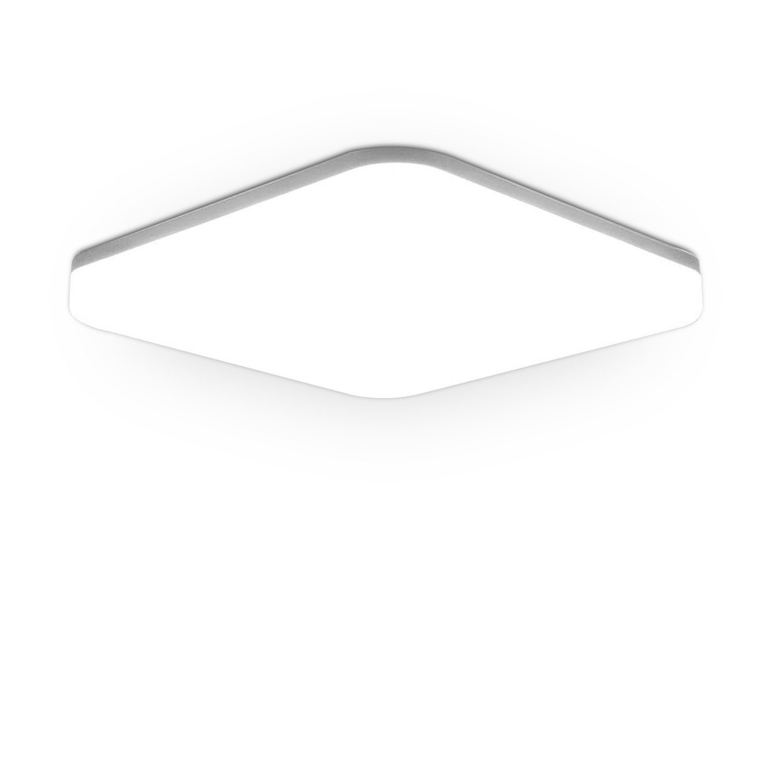 ZMH LED Deckenleuchte Quadrat, weiß, RGB + Hauptlicht, dimmbar, Fernbedienung., LED fest integriert, Memory + Timer, IP-schutz, für Wohnen/Schlafen/Bad.