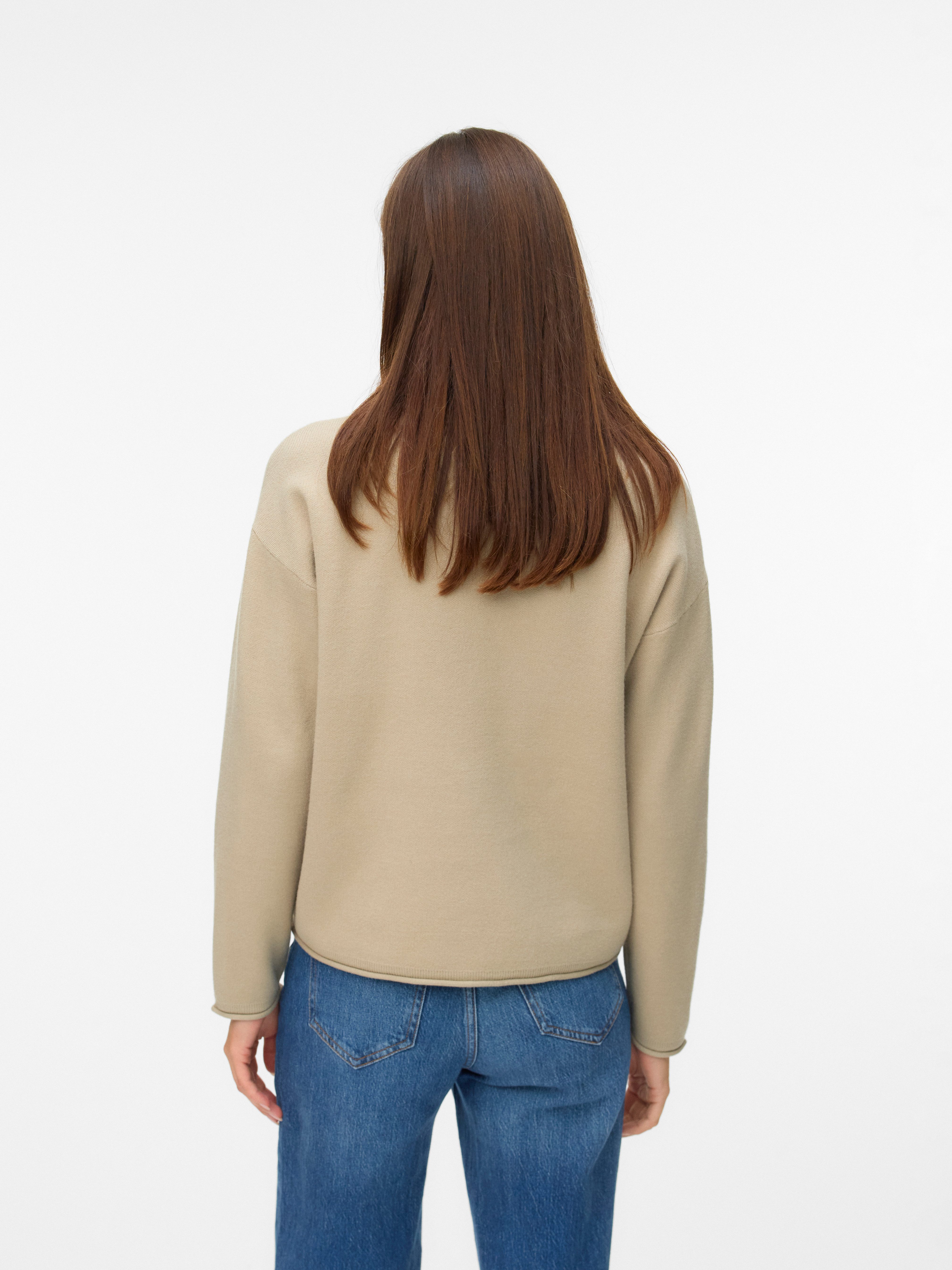Vero Moda Strickpullover VMGOLD ROLL LS O-NECK PULLOVER GA günstig online kaufen