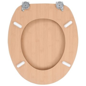 vidaXL WC-Sitz Toilettensitze 2 Stk. mit Deckel MDF Bambus-Design (2-St)