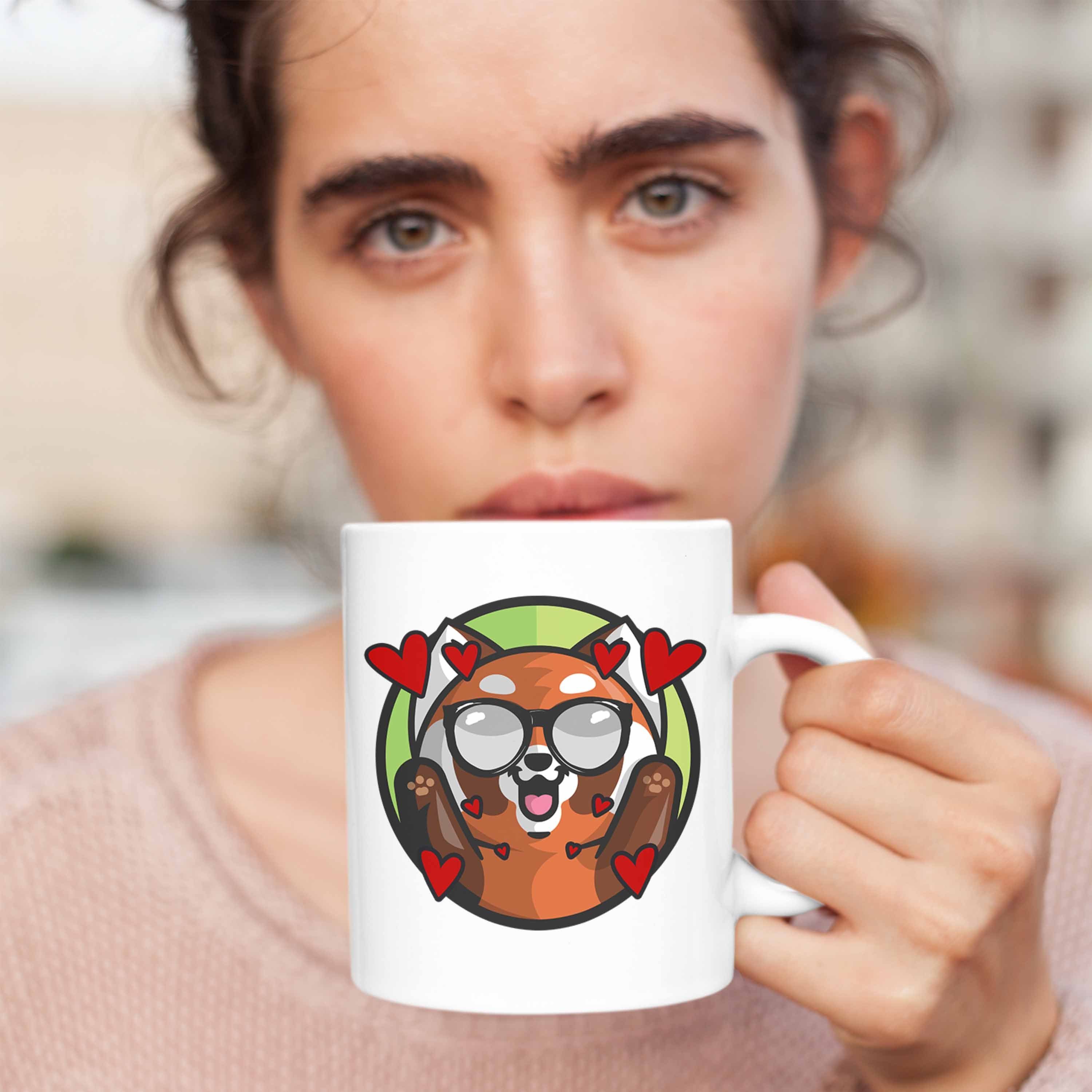 Kinder Panda Mädchen Grafik Weiss Geschenkidee für Tasse Trendation - Trendation Love Jungen Tasse Jungs Lustige