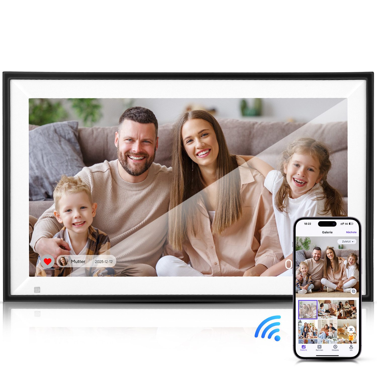 CkeyiN 15.6'' Digitaler Bilderrahmen (1920*1080 Pixel, 32 GB, mit Körper-Se günstig online kaufen