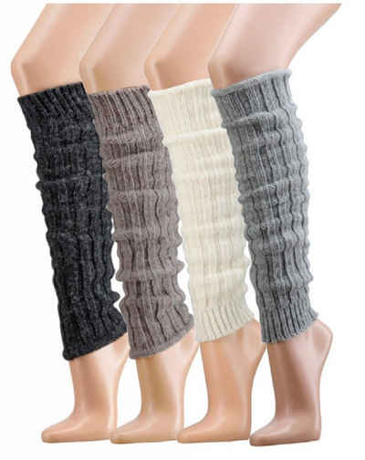 Socks 4 Fun Beinstulpen Alpaka Wolle Stulpen Grobstrick (Set, 1 Paar) mit viel Wolle