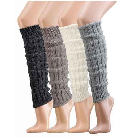 Socks 4 Fun Beinstulpen Alpaka Wolle Stulpen Grobstrick (Set, 1 Paar) mit viel Wolle