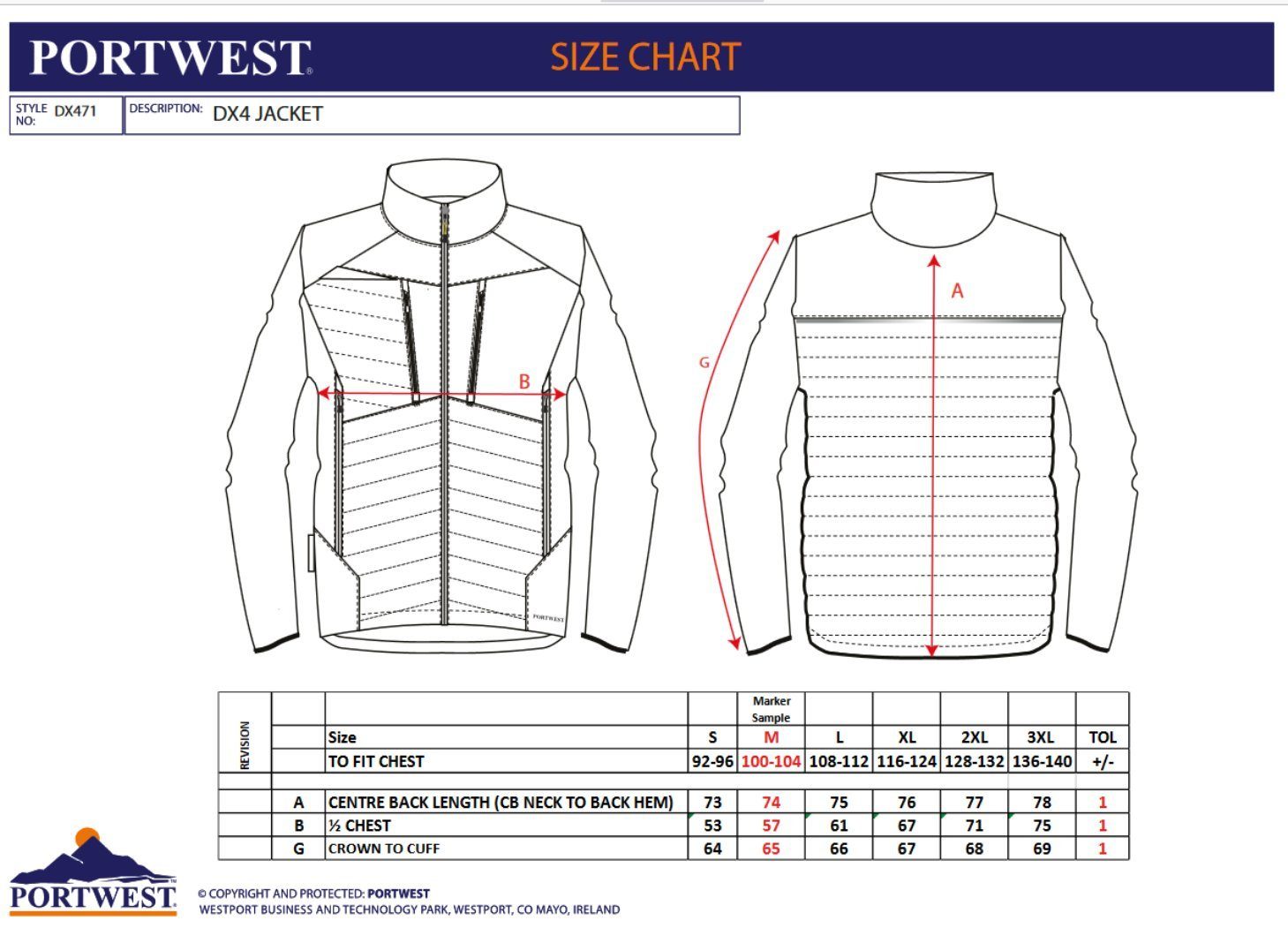 Portwest Steppjacke DX471 - DX4 Hybrid-Steppjacke schwarz (DX471)