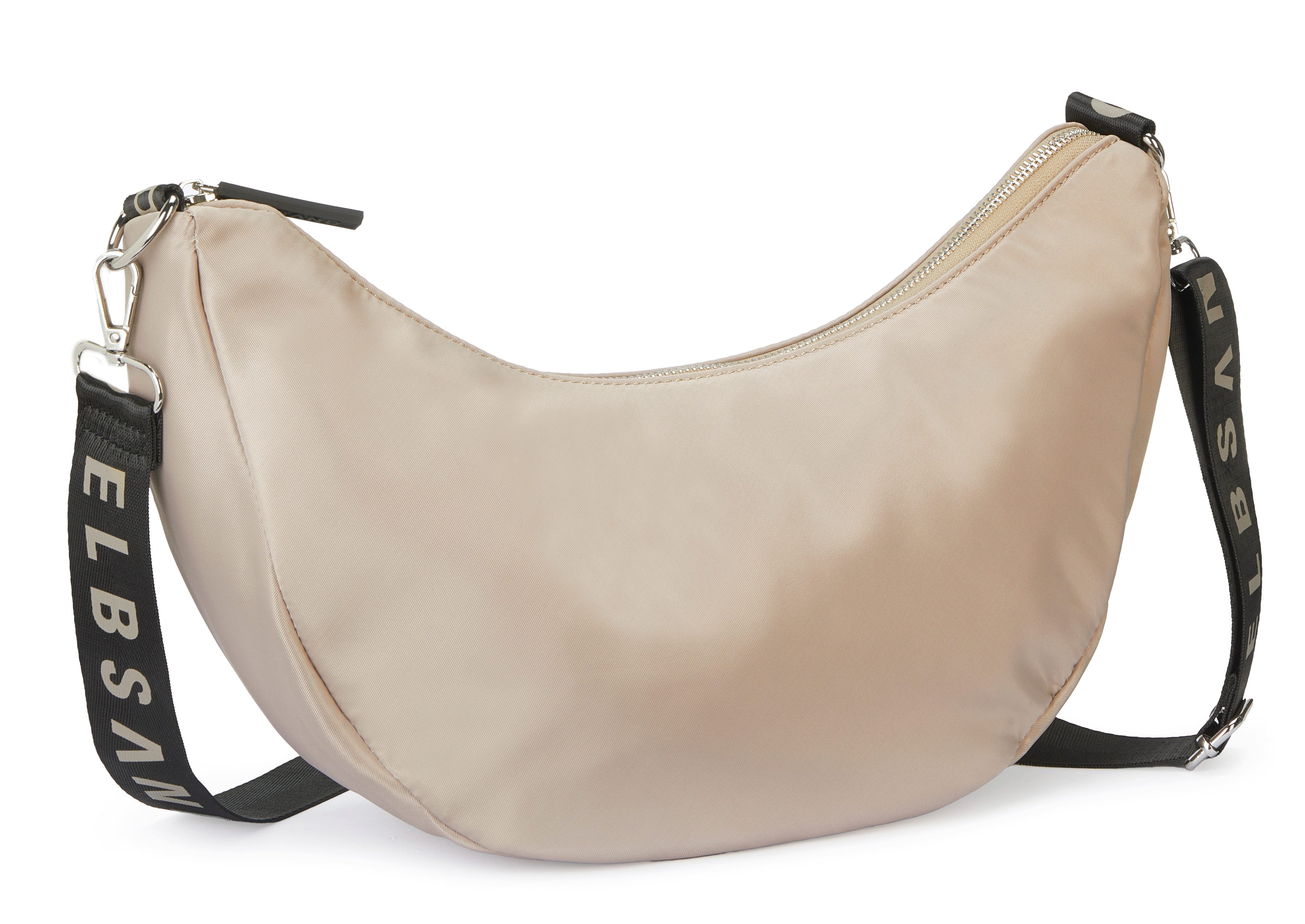 Elbsand Umhängetasche Hobo-Tasche, Schultertasche, Minibag, Henkeltasche, Crossbody Bag, Handtasche Damen zum Umhängen aus weichem Material VEGAN