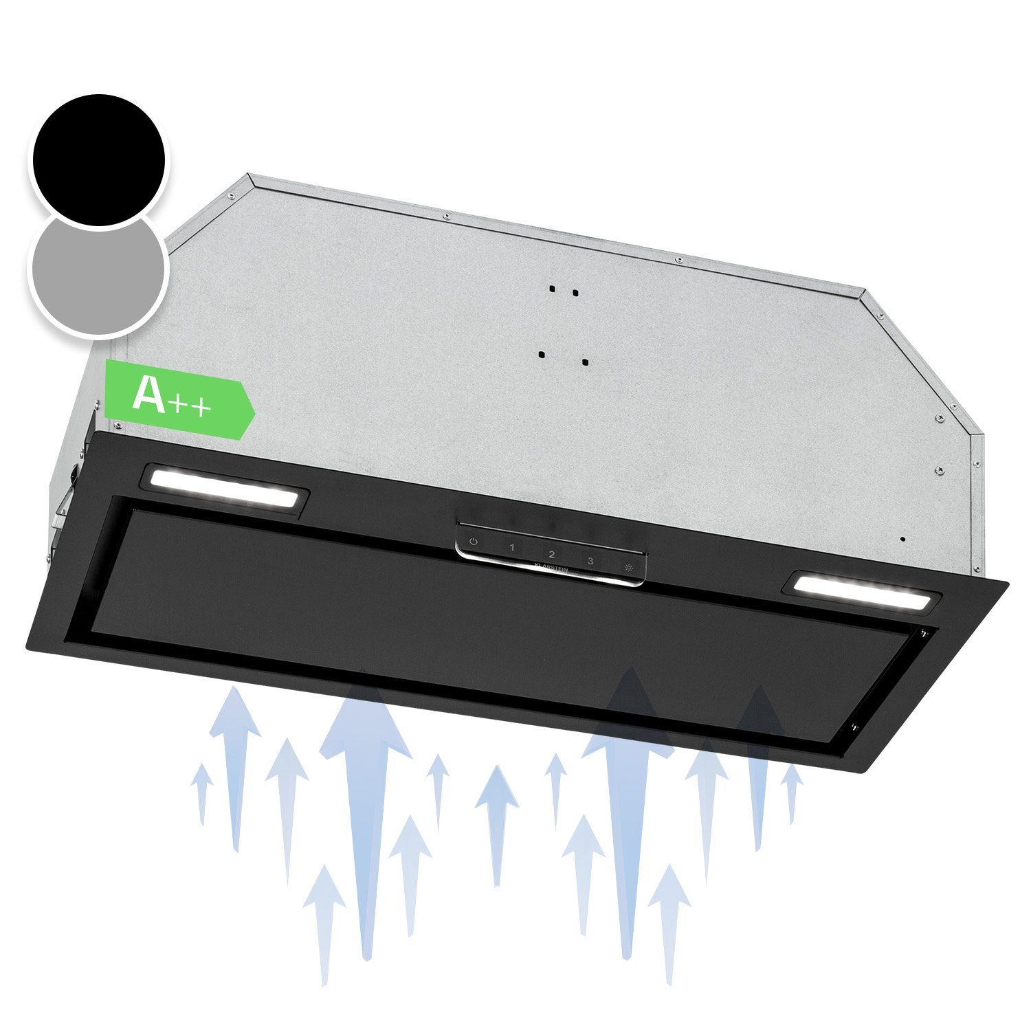 Klarstein Deckenhaube Camila Camila, Unterhaube Umluft Aktivkohlefilter LED-Touch