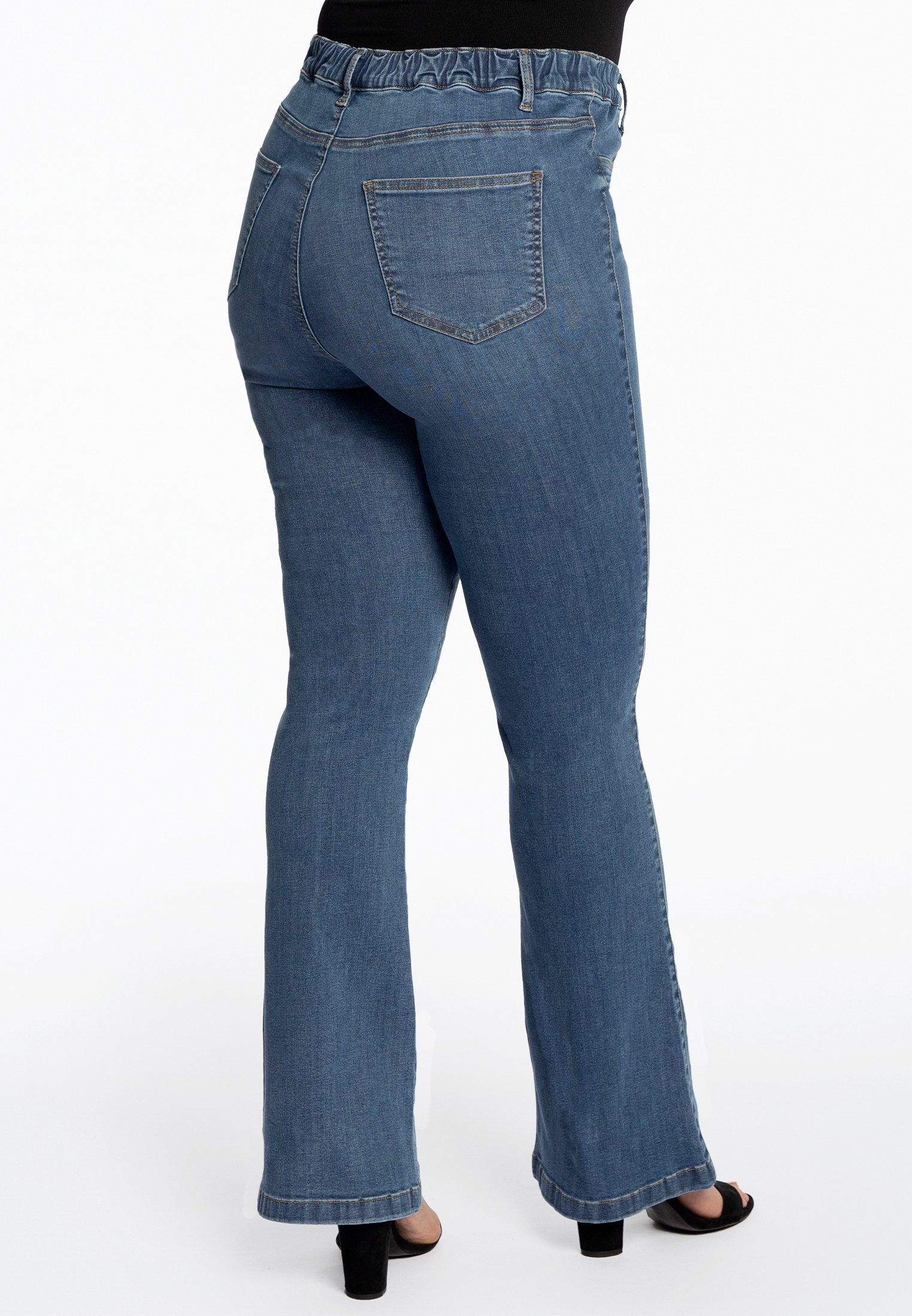 Größen High-waist-Jeans Große Yoek