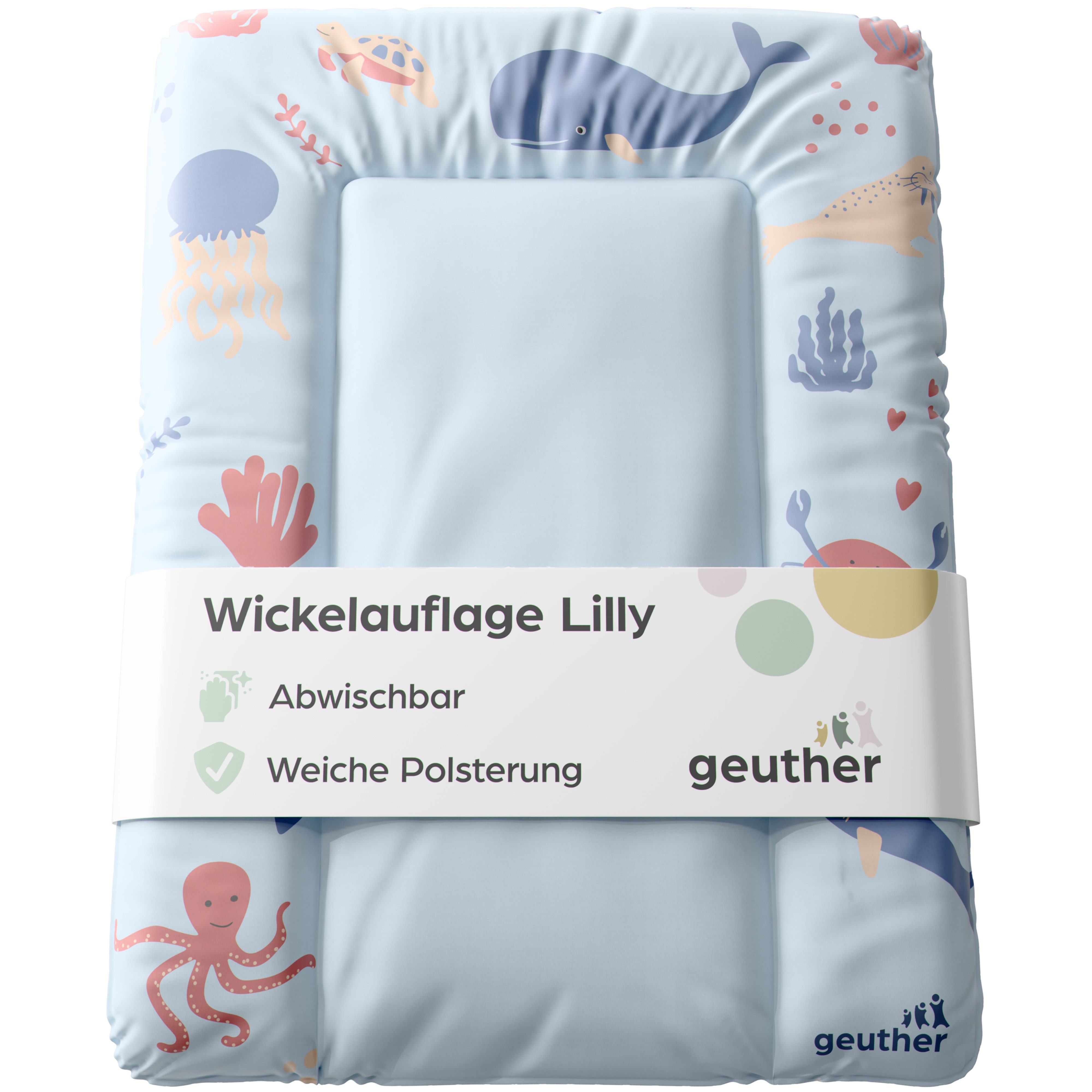 Geuther Wickelauflage Wickelauflage Lilly Wickelunterlage Wickelmulde, Made in Europe