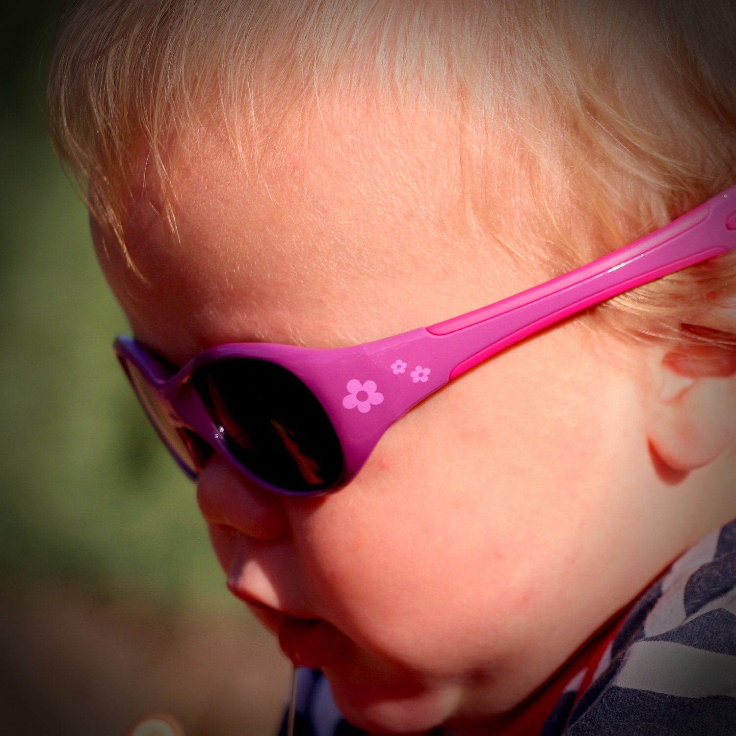 0-2 & ActiveSol Motiven) bunten Mädchen, & Baby & Jahre pfiffigen Sonnenbrille, Unzerstörbar Jungen mit Farben Flexibel SUNGLASSES Sonnenbrille (in Flower