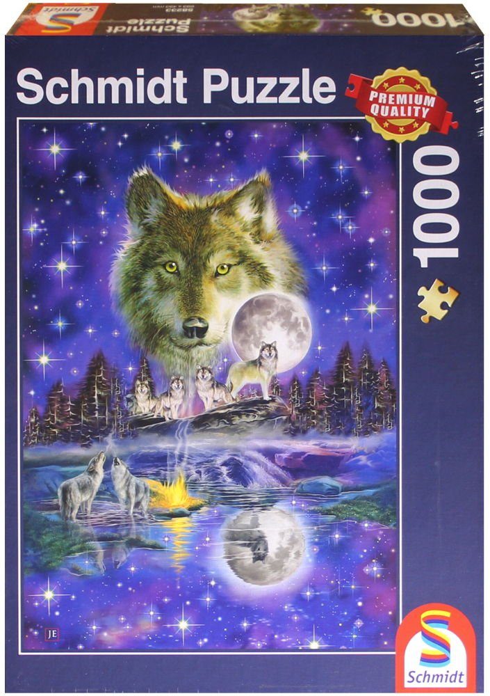Schmidt Wolf im Mondlicht Premium Jigsaw 1000-teilig 
