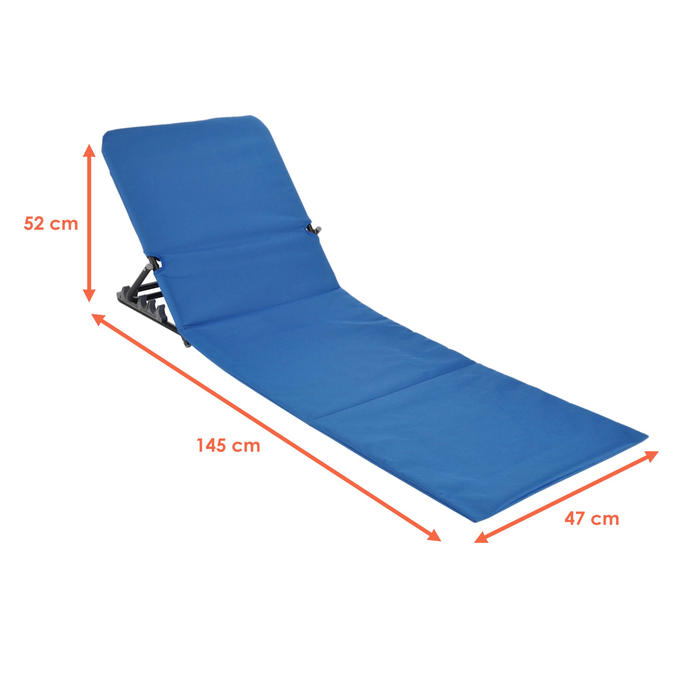 Spetebo Gartenliege Strandmatte mit Rückenlehne, Einzelstück, günstig online kaufen