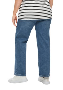 s.Oliver Stoffhose Jeans / Mid Rise / Straight Leg Waschung, Label-Patch