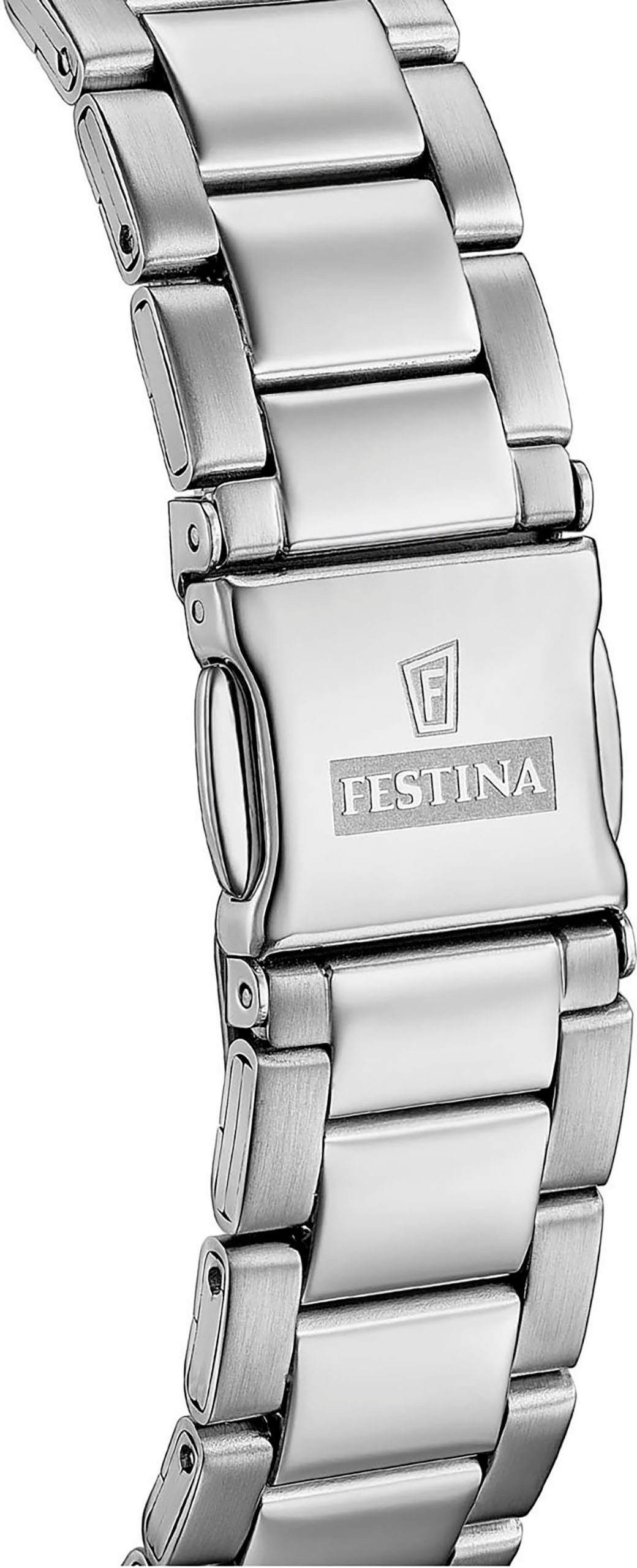 Festina Quarzuhr F20707/6, Armbanduhr, Damenuhr, Herrenuhr, Edelstahlarmband, analog, Tag