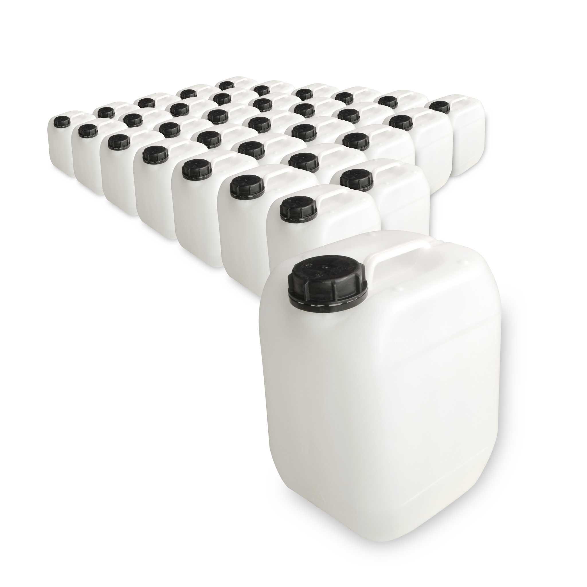 Trevendo Kanister 32 Stück Leerkanister aus HD-PE, DIN 51, natur (5 Liter), lebensmittelecht