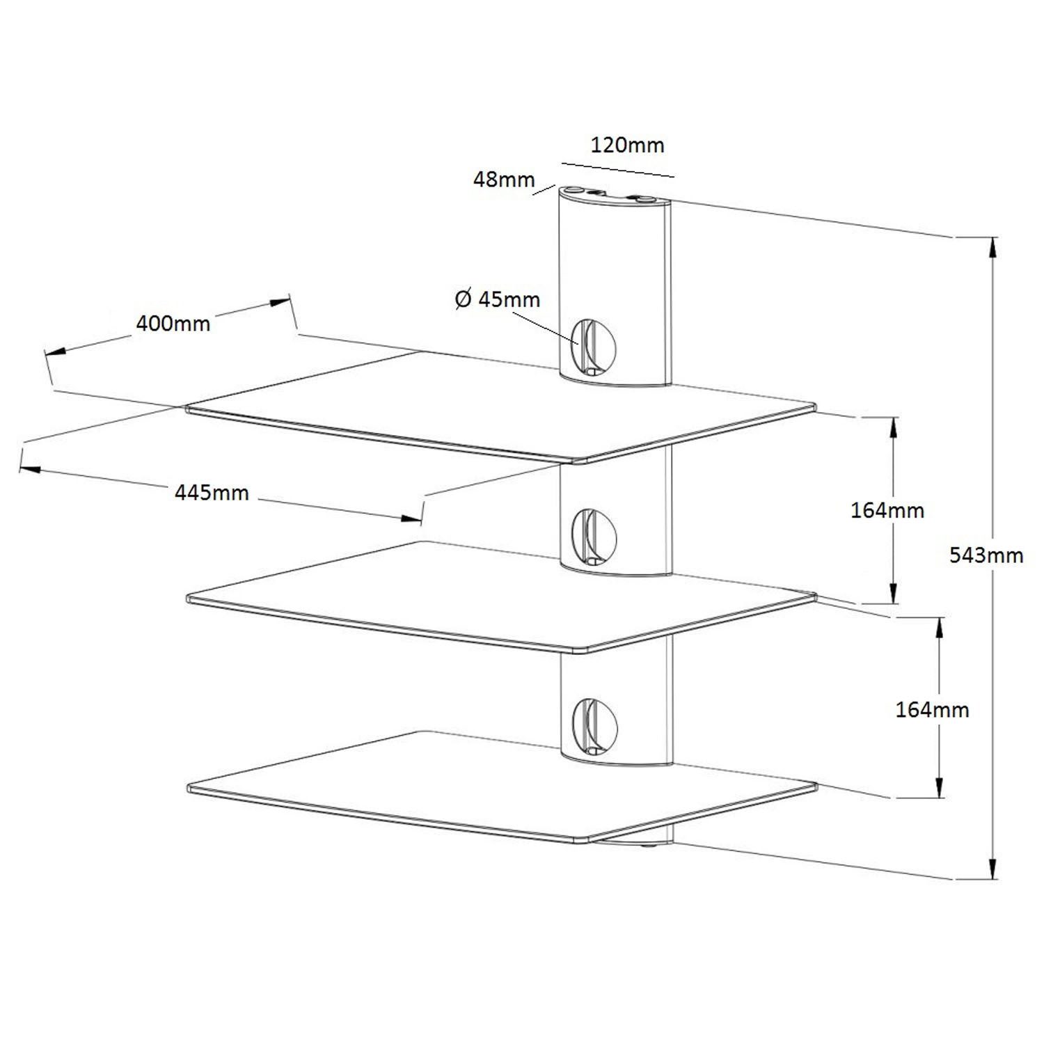 NEG Wandhalterung NEG Multimedia TV-Rack SUSPENDER, (3-tlg., Suspender)