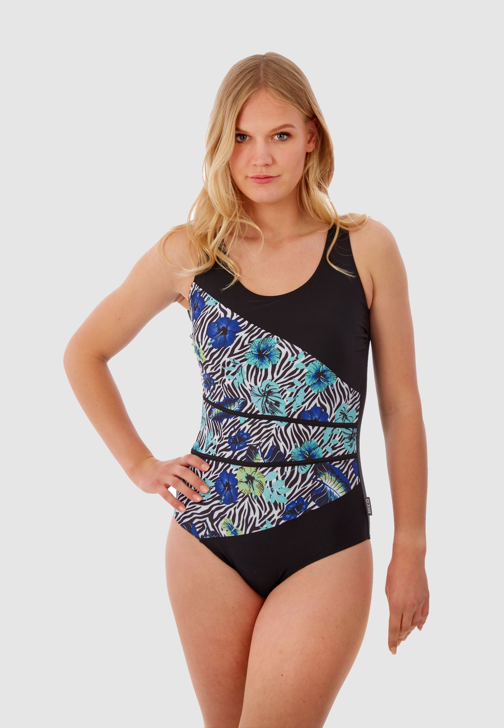Beco Beermann Badeanzug BECO-Lady-Collection Classic Swimsuit (1-St) mit floralem Print
