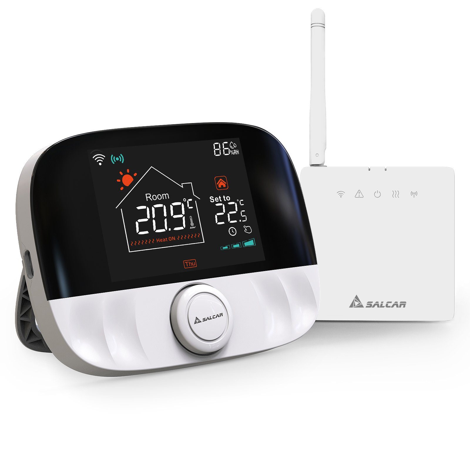 Salcar Heizkörperthermostat WiFi Smart Heizungsthermostat Raumthermostat RF Heizkörperthermostat