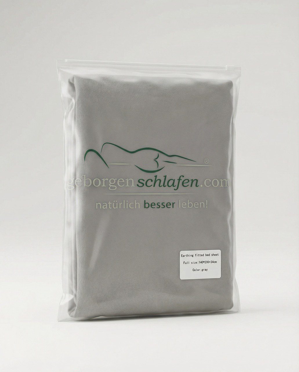 geborgenschlafen Bettlaken Erdungslaken Spannbettlaken DELUXE – Geerdeter Schlaf & Komfort Set, Bio-Baumwolle mit Silberfäden, Gummizug: Ja (Spannbettlaken-Design), (5 Stück), Erdungsbettlaken Set 2 – Silberfäden, Sicherheit & Pflege