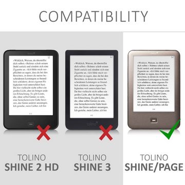 kwmobile E-Reader-Hülle Hülle für Tolino Shine (2013), Schlaufe Ständer - e-Reader Schutzhülle - Flip Cover Case