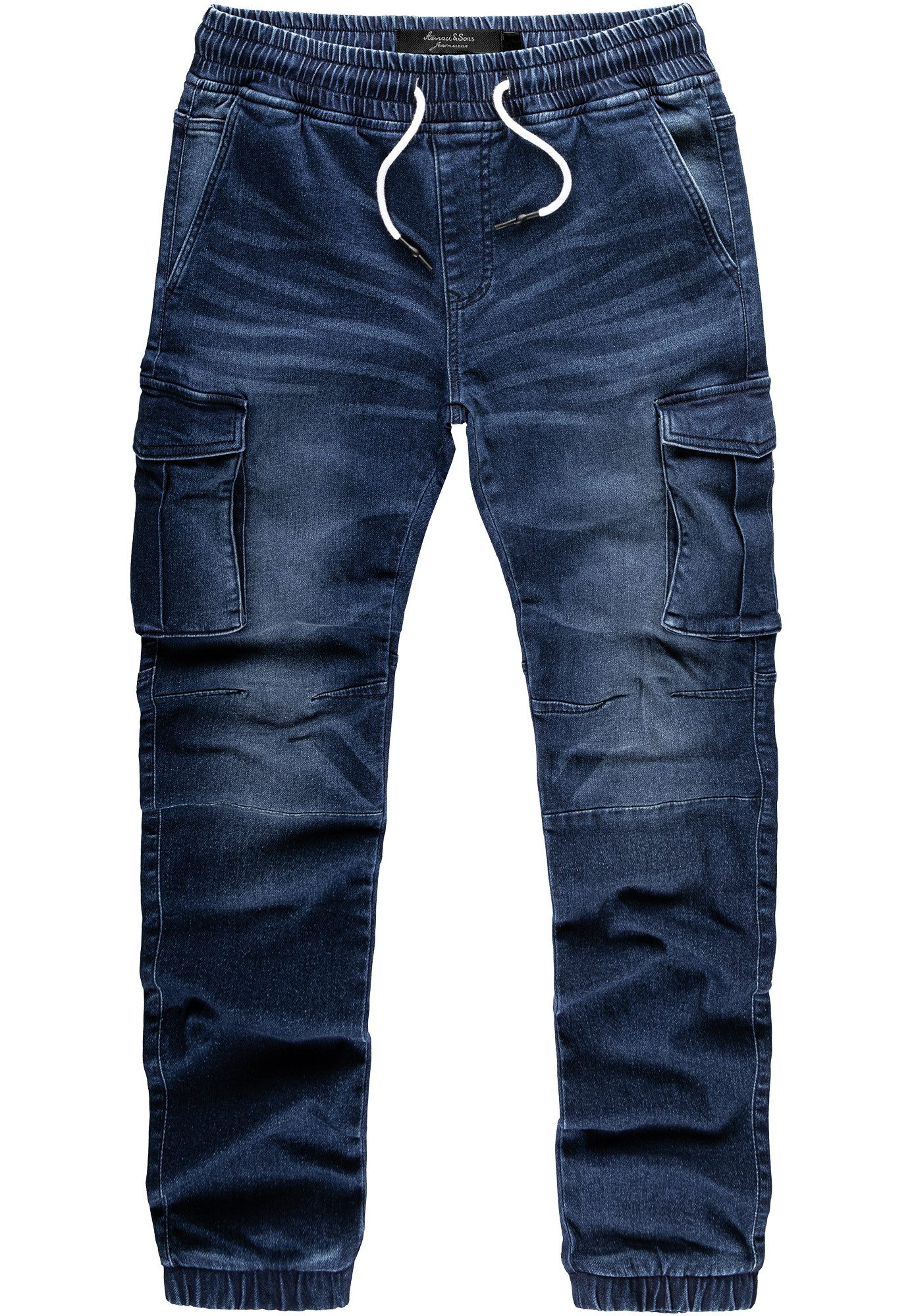 Amaci&Sons Cargojeans ALSIP Sweathose im Denim günstig online kaufen