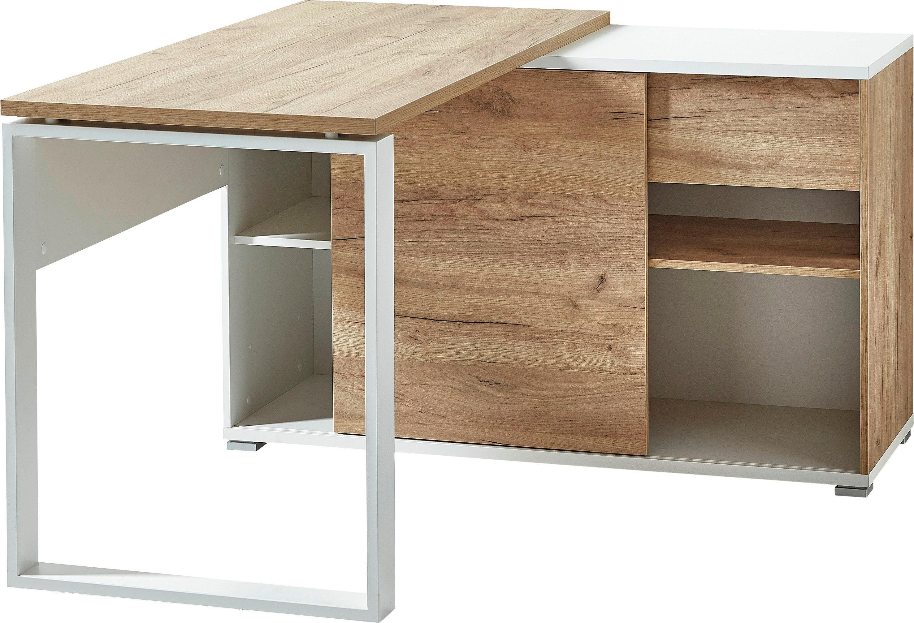 GERMANIA Eckschreibtisch GW-Lioni, mit integriertem Sideboard günstig online kaufen