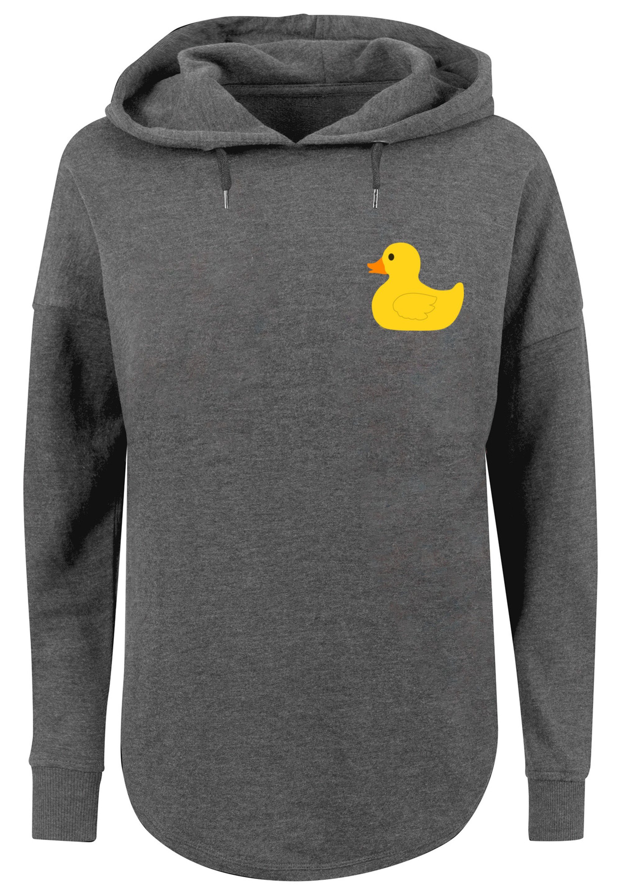 F4NT4STIC Kapuzenpullover Yellow Print HOODIE charcoal Rubber Duck OVERSIZE