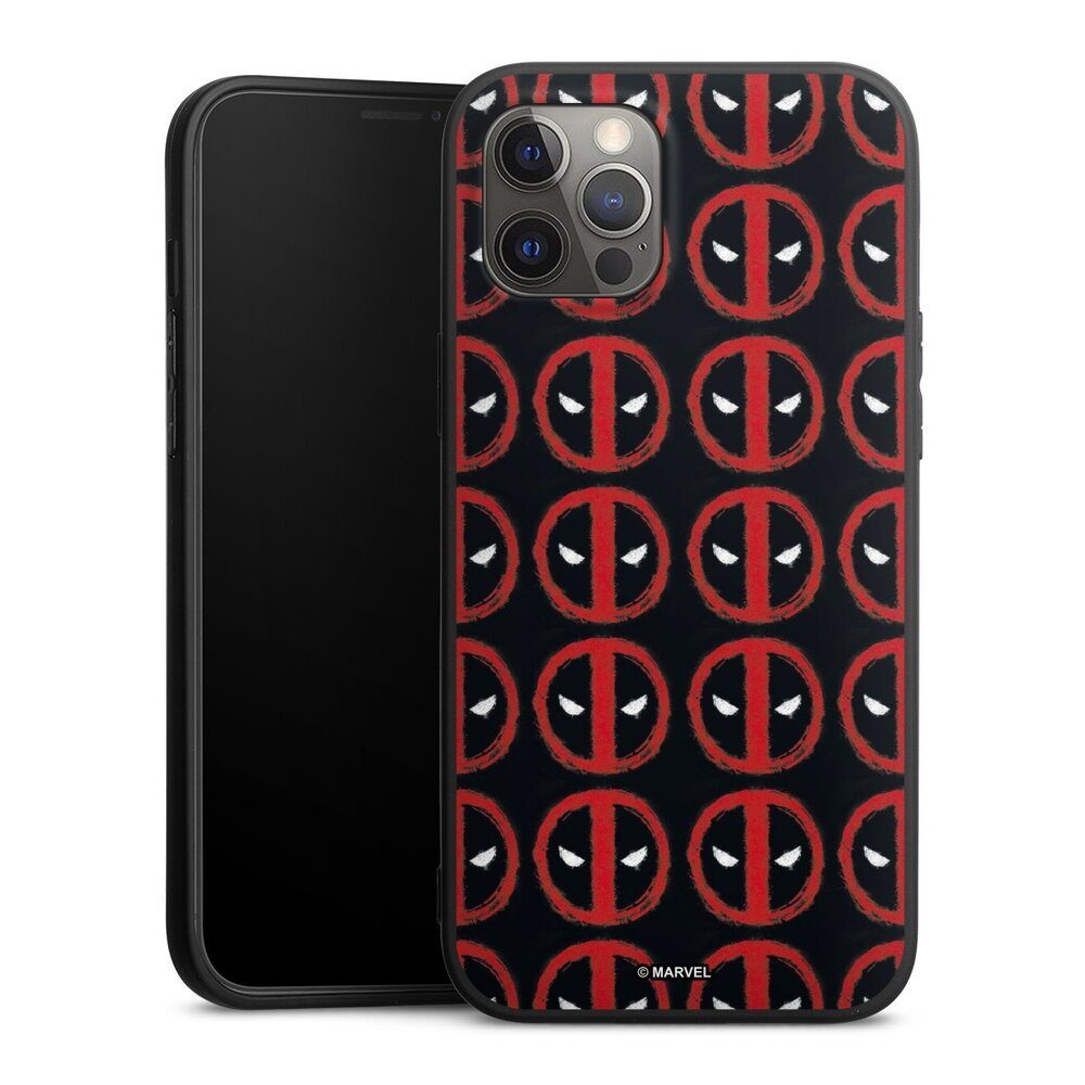 DeinDesign Handyhülle Deadpool Pattern, Apple iPhone 12 Pro Max Silikon Hülle Premium Case Handy Schutzhülle