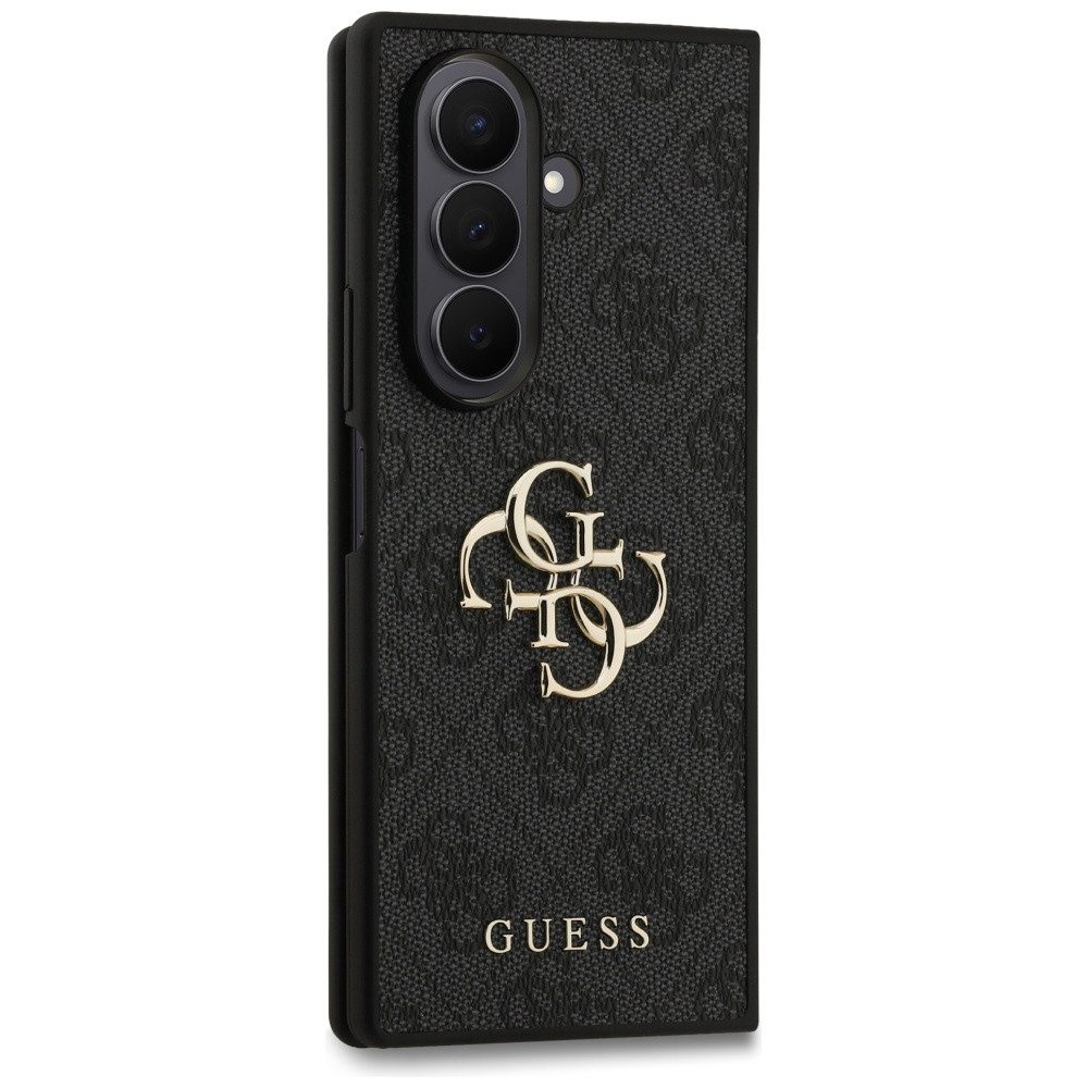 Guess Handyhülle Case Galaxy Z Fold 7 Kunstleder grau Logo Metal goldfarbig 8,0 Zoll, Kantenschutz – Bild 5 von 5