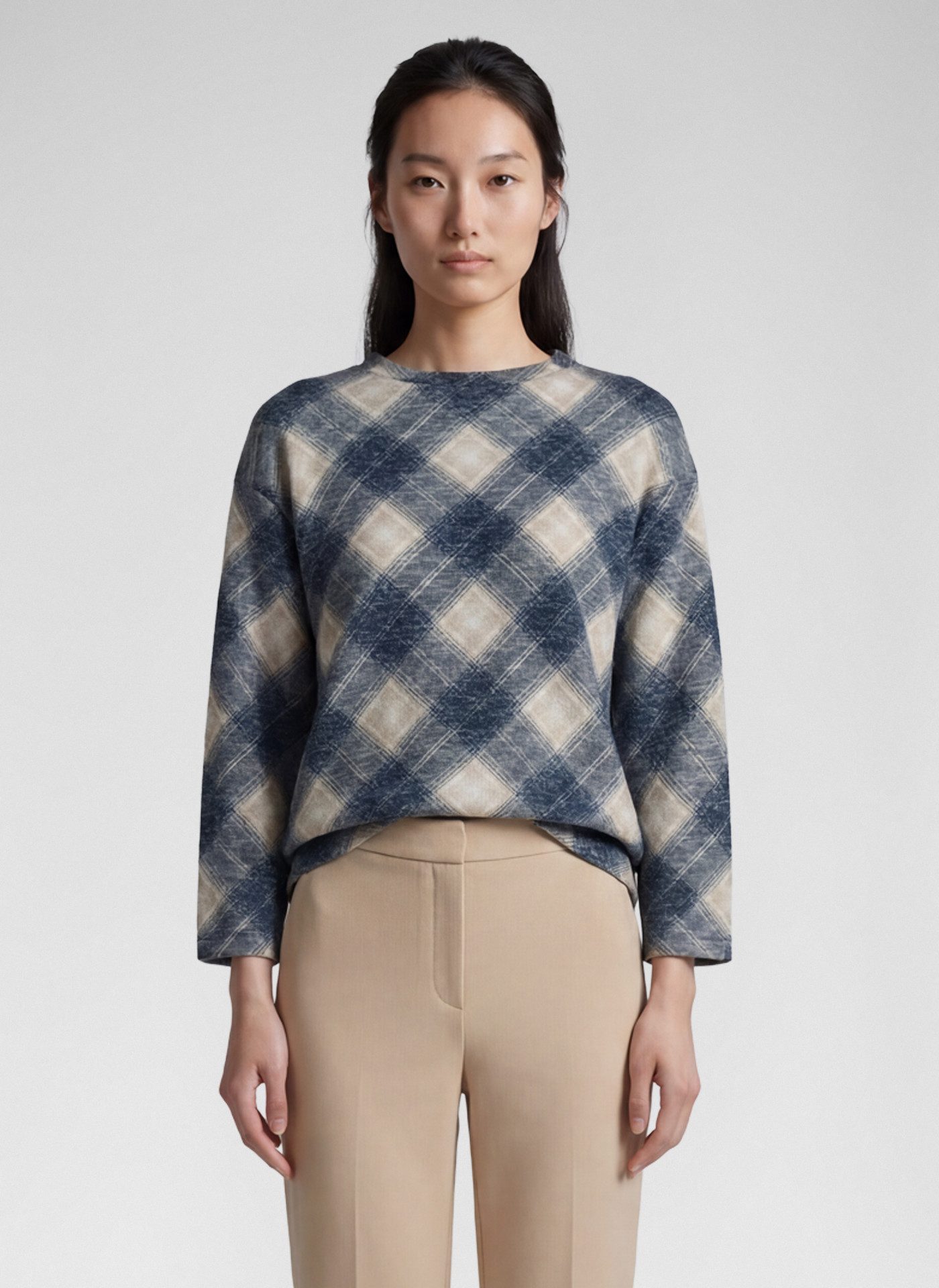 Rabe 3/4-Arm-Shirt im Karo-Look
