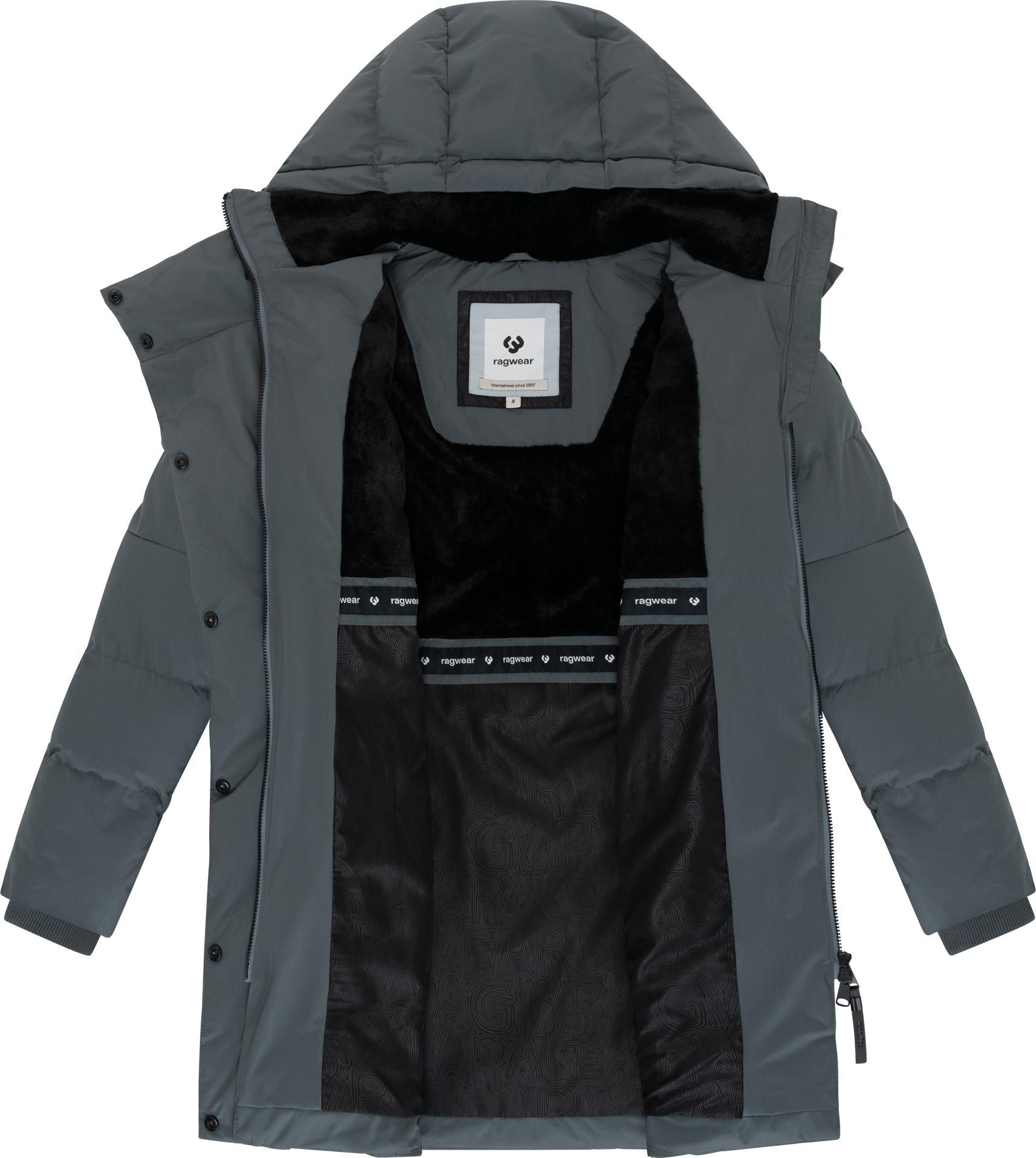 Ragwear Wintermantel Pavla Soft YOUMODO Wasserdichter Steppmantel mit Fleecekragen